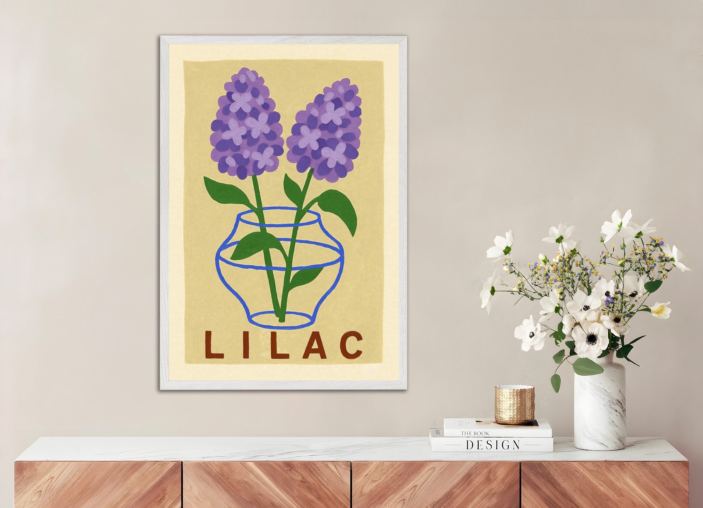 Impressão de lilás Poster