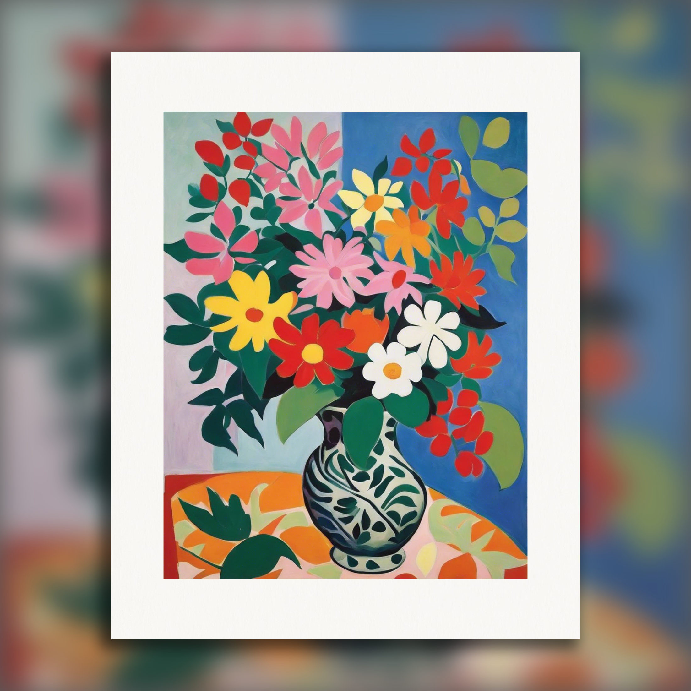 Formas expressivas e abstratas, sensibilidade decorativa, Flores - pôster