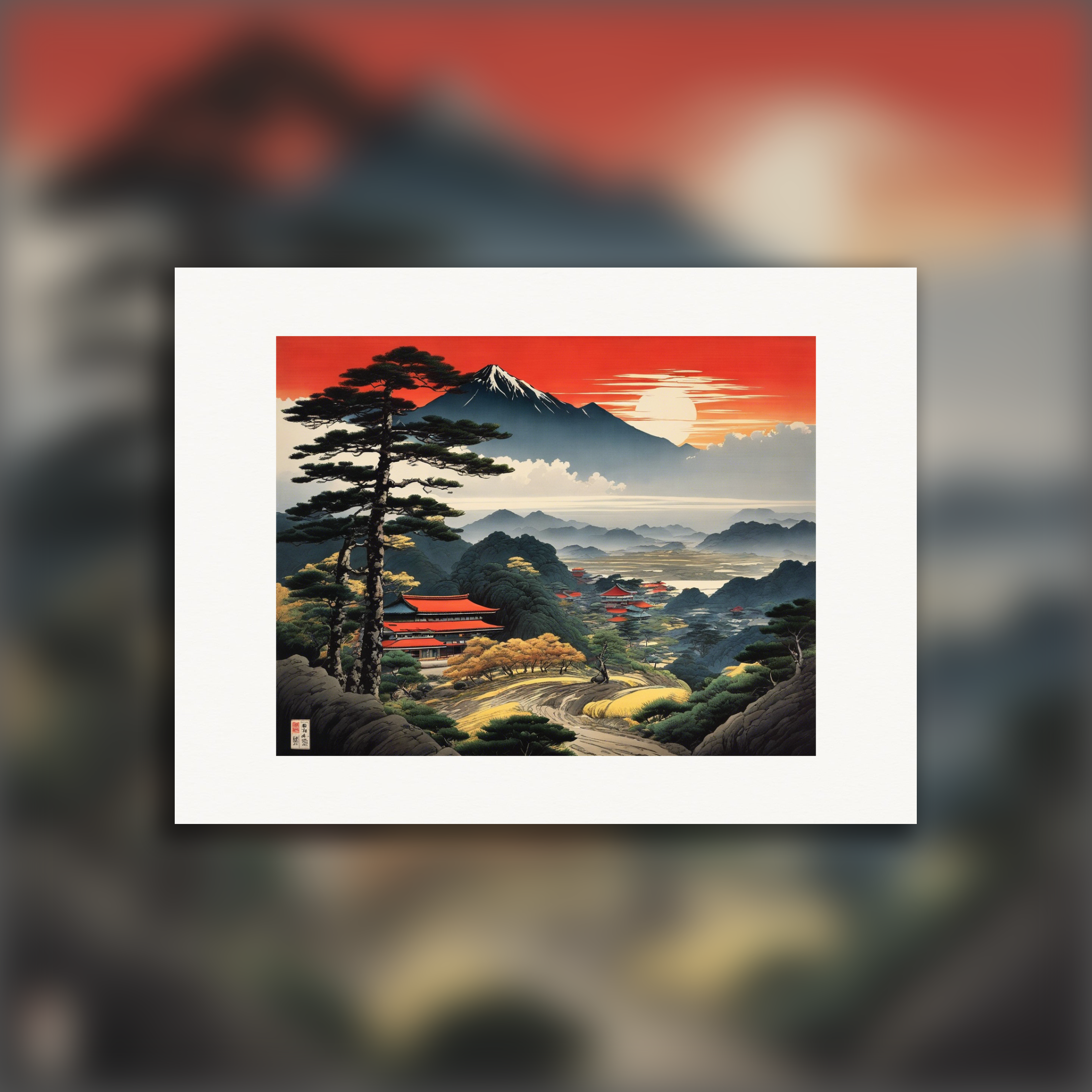Paisagem japonesa - pôster