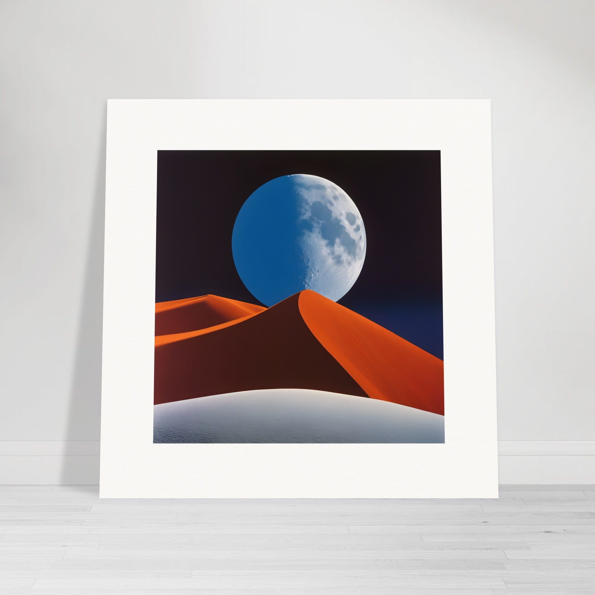 Imagens coloridas e abstratas, capturando composições geométricas em paisagens, Lua - Pôster