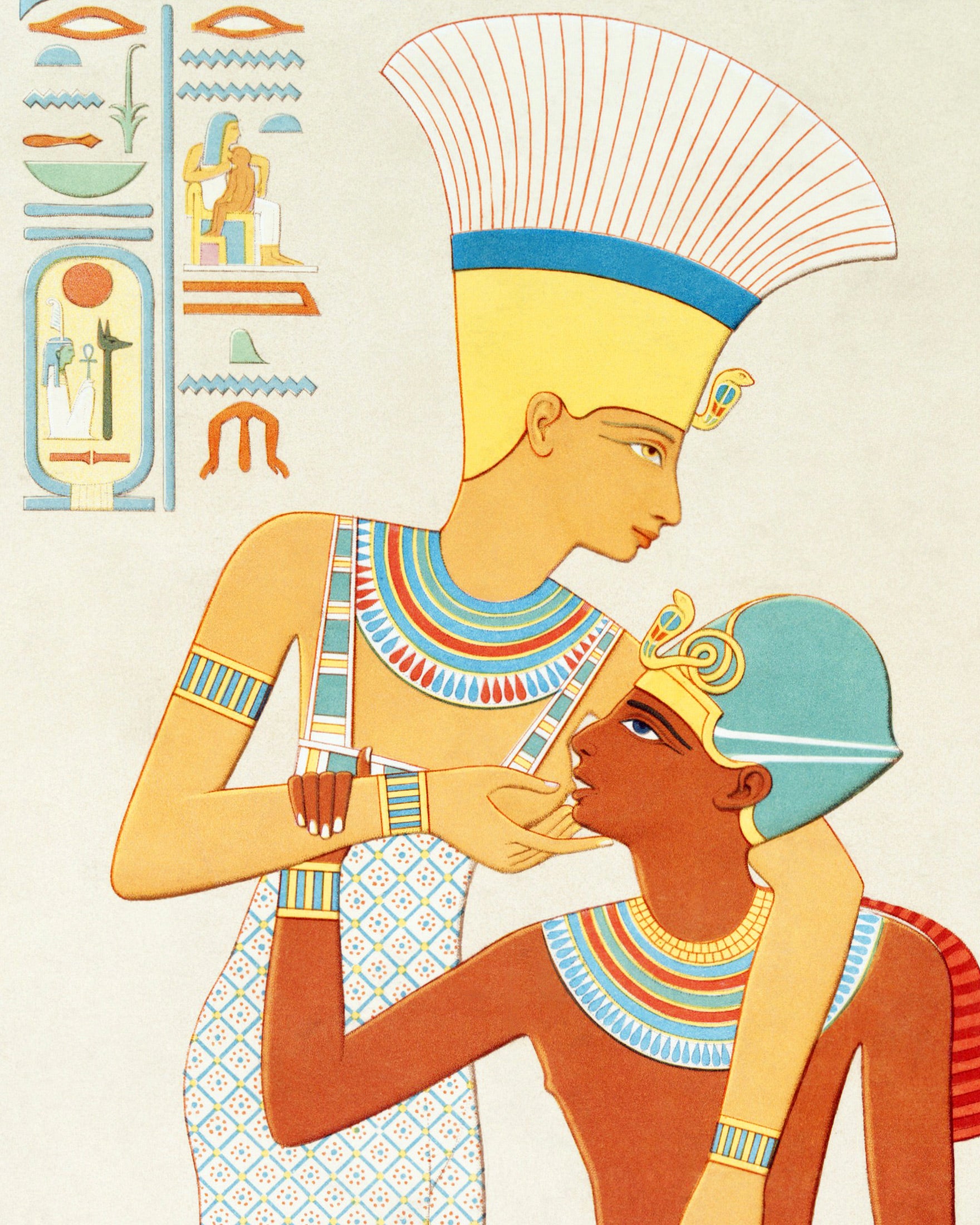 Deusa Anúquis & Ramsés II – Impressão de Arte Egípcia Poster