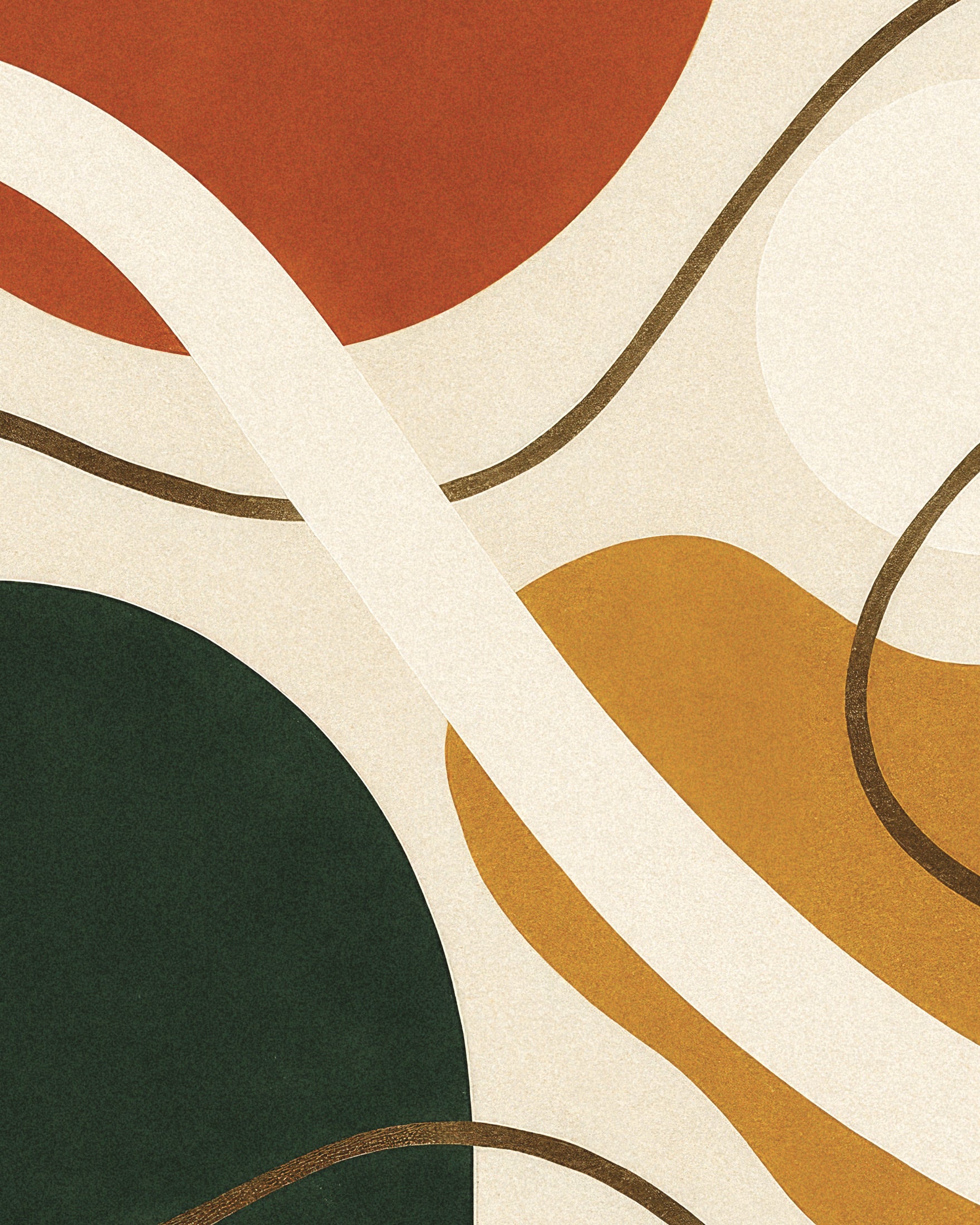 Inflections 03 – composição abstrata com formas ousadas Pôster