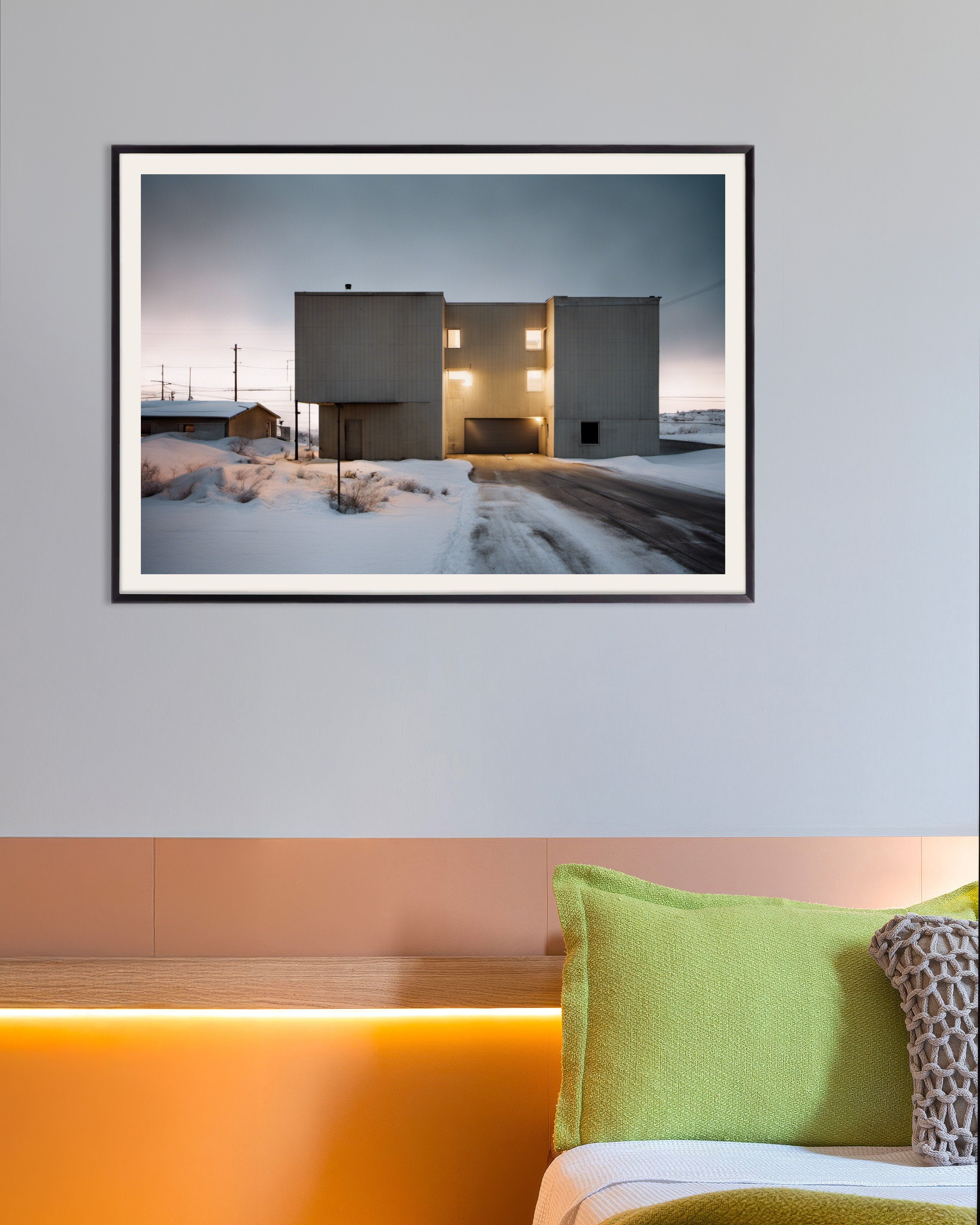 Poster of Abstract urban photographs emphasizing the games of light and shadow - Poster, with metal frame