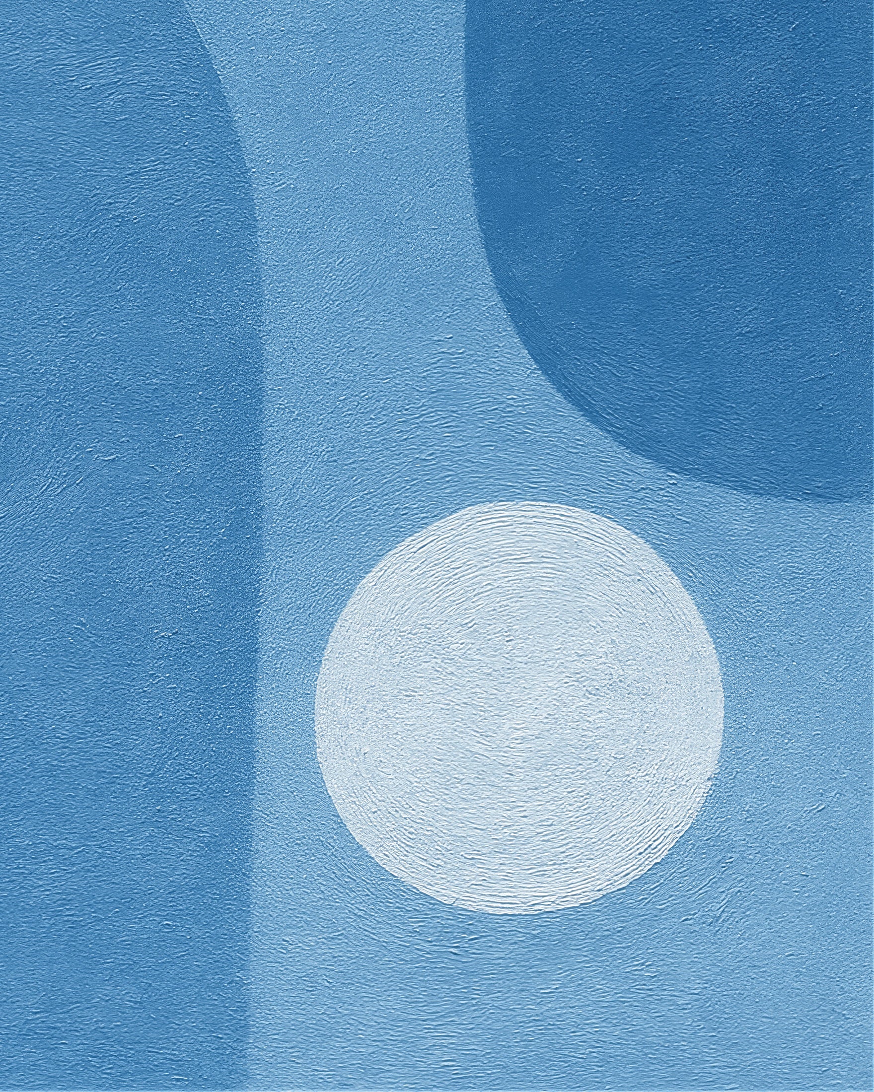 Atmosfera Azul – pôster de formas abstratas azuis