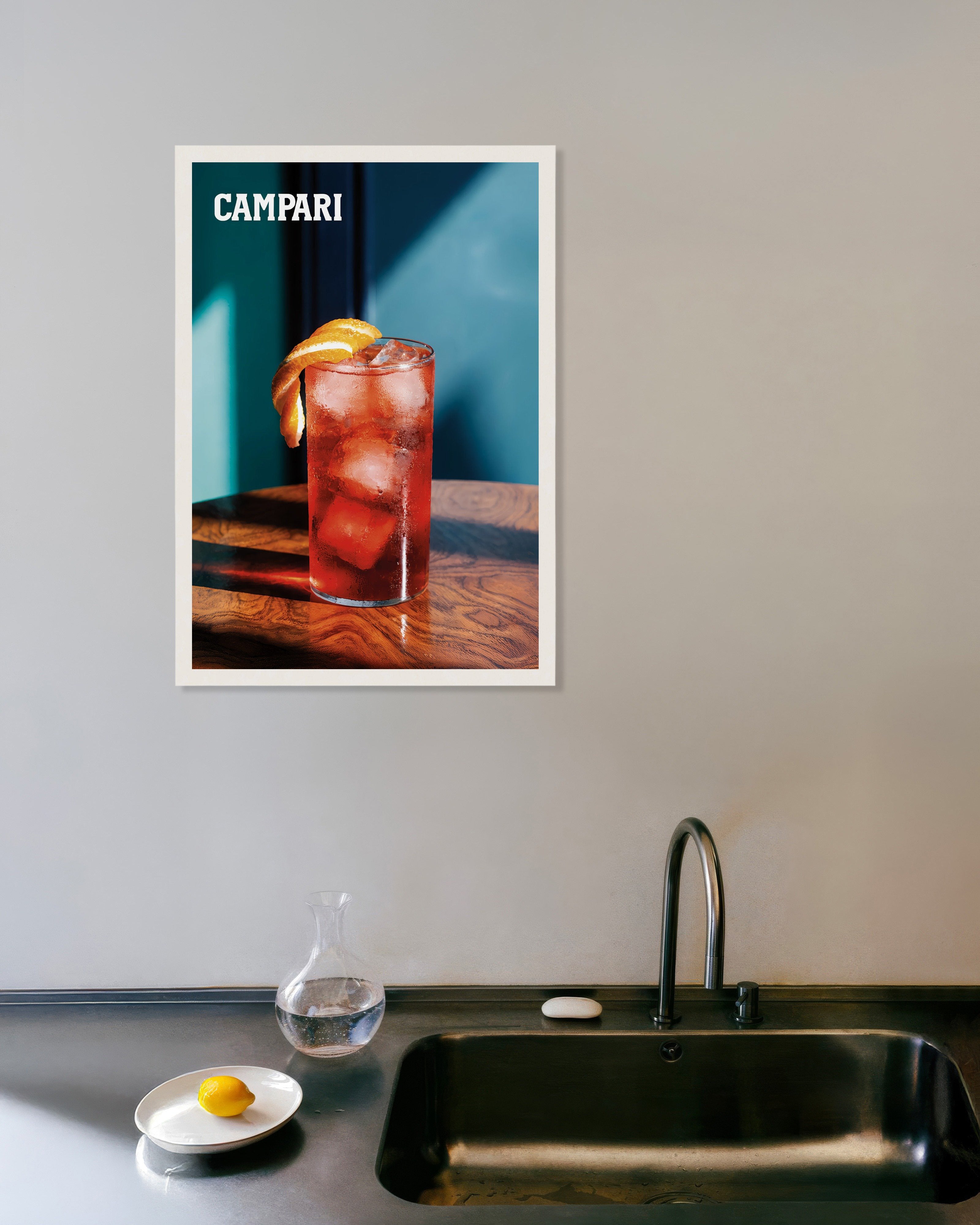 Poster of Campari Cocktail with Orange Twist Poster