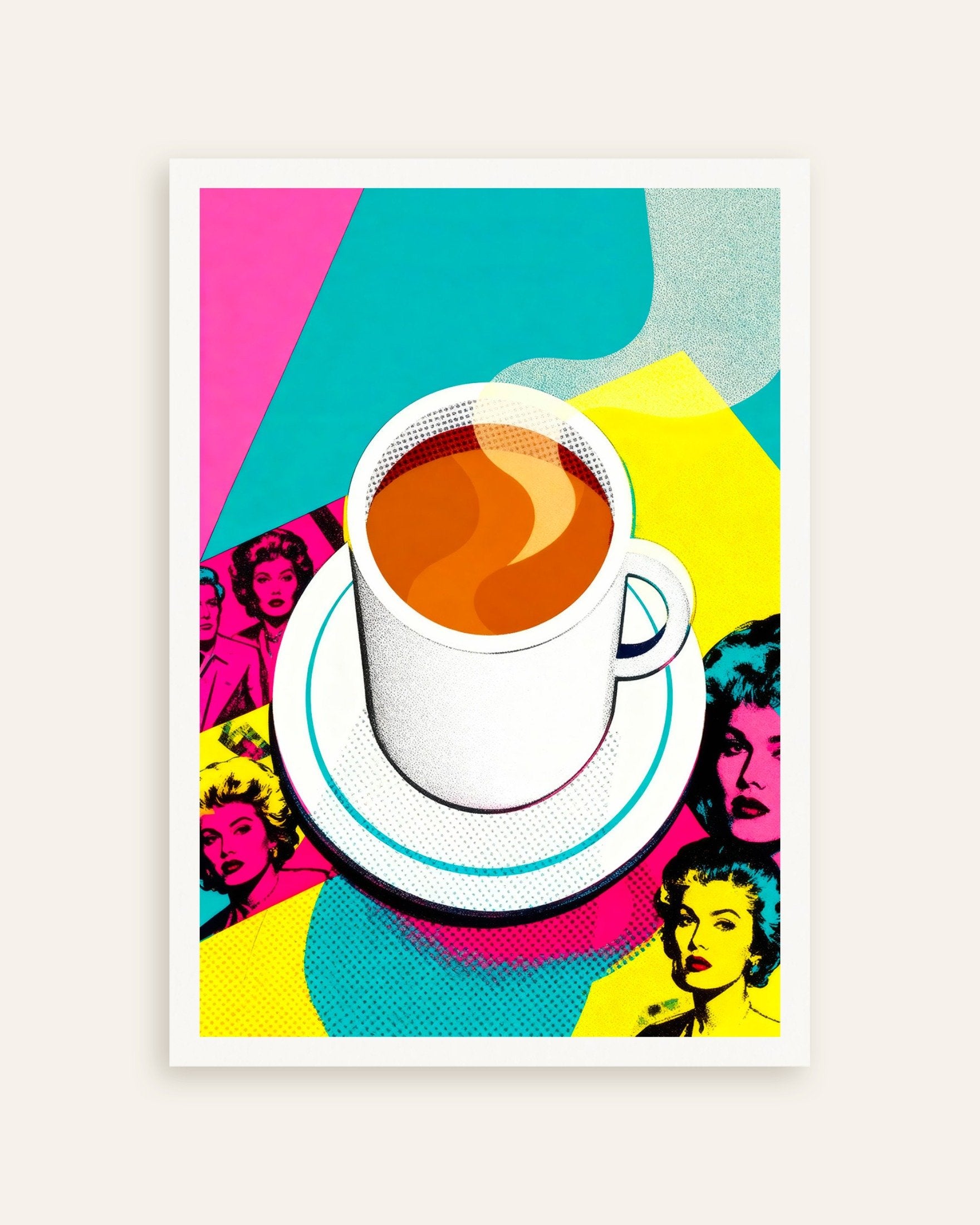 Pôster Estilo Pop Art de Café | Posterscape