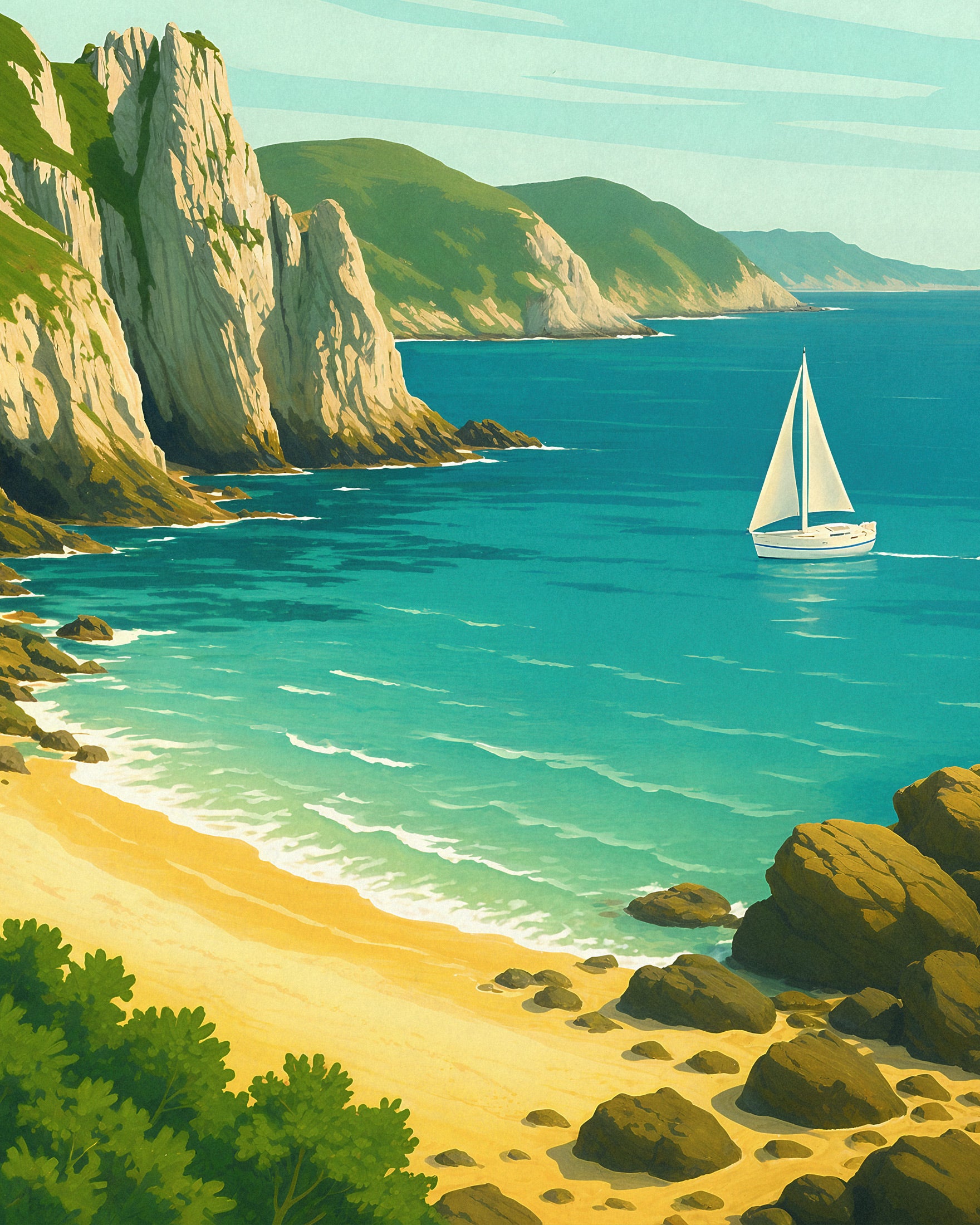 Pôster de Viagem Crozon - Costa da Bretanha
