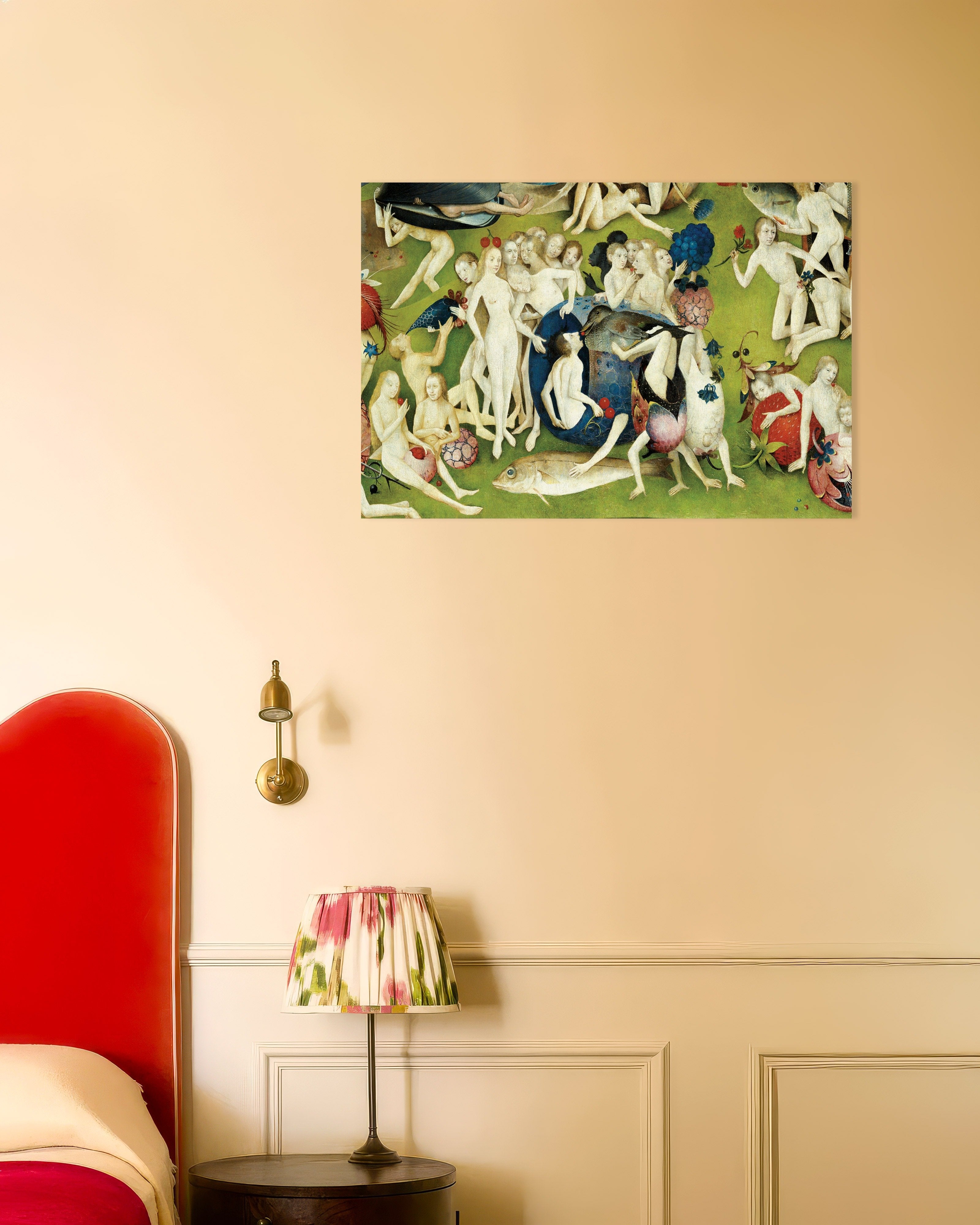 Poster of Detail from The Garden of Earthly Delights: the blue pod and the giant fish - Poster