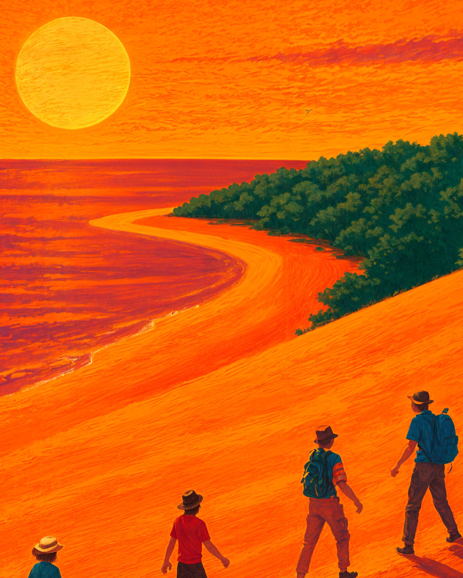 Duna de Pilat 02, Pôr do Sol - Pôster Poster