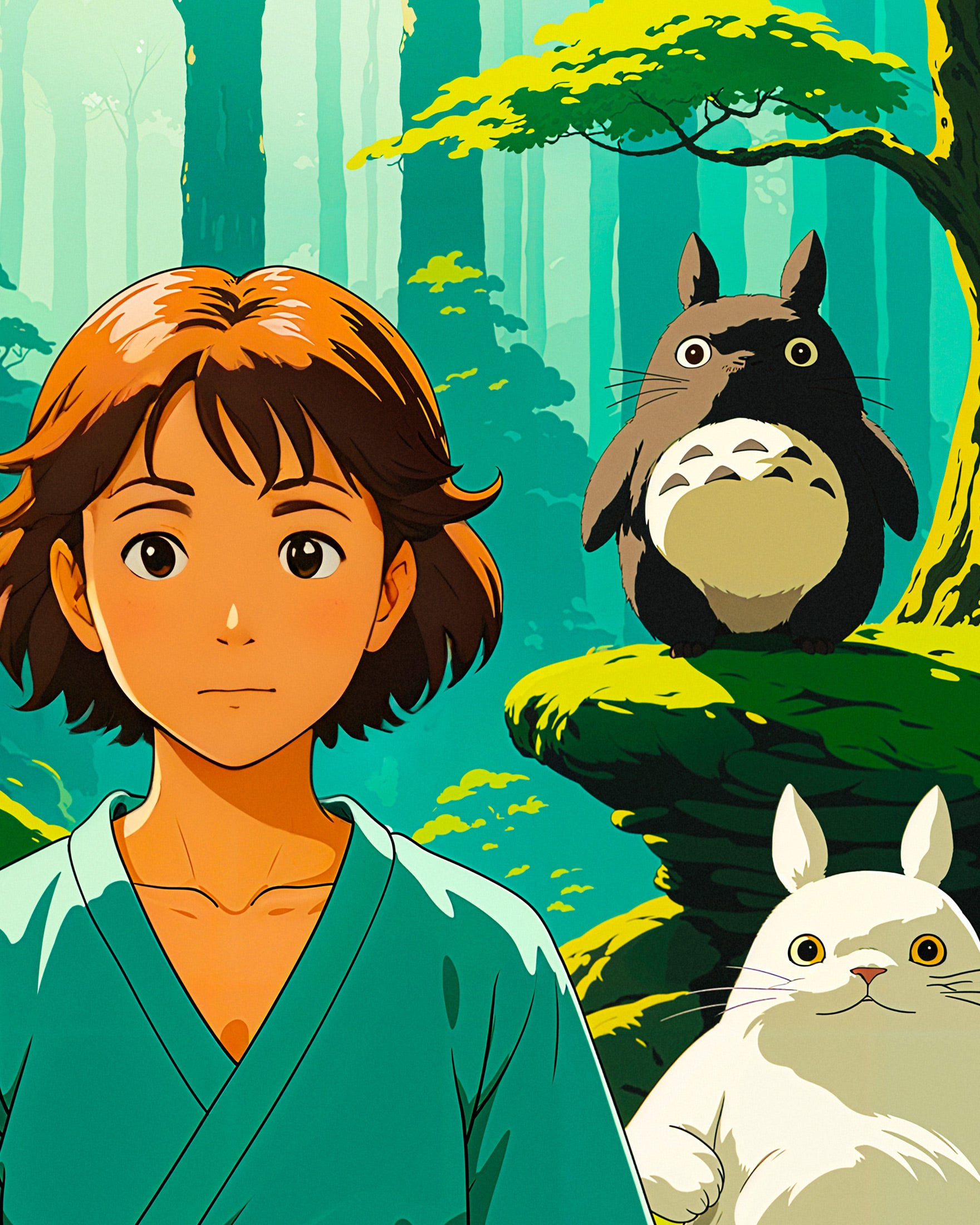 Poster Studio Ghibli, Totoro e Meditação