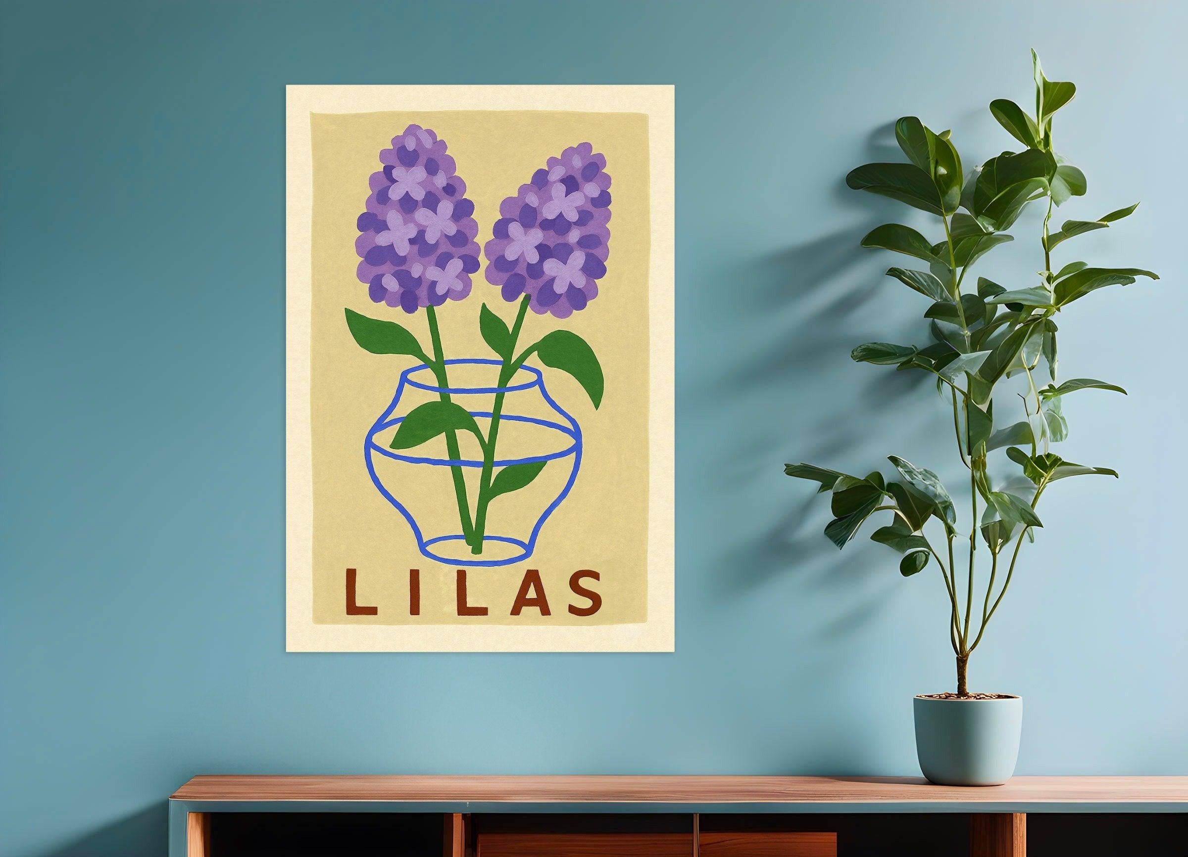 Impressão de lilás Poster