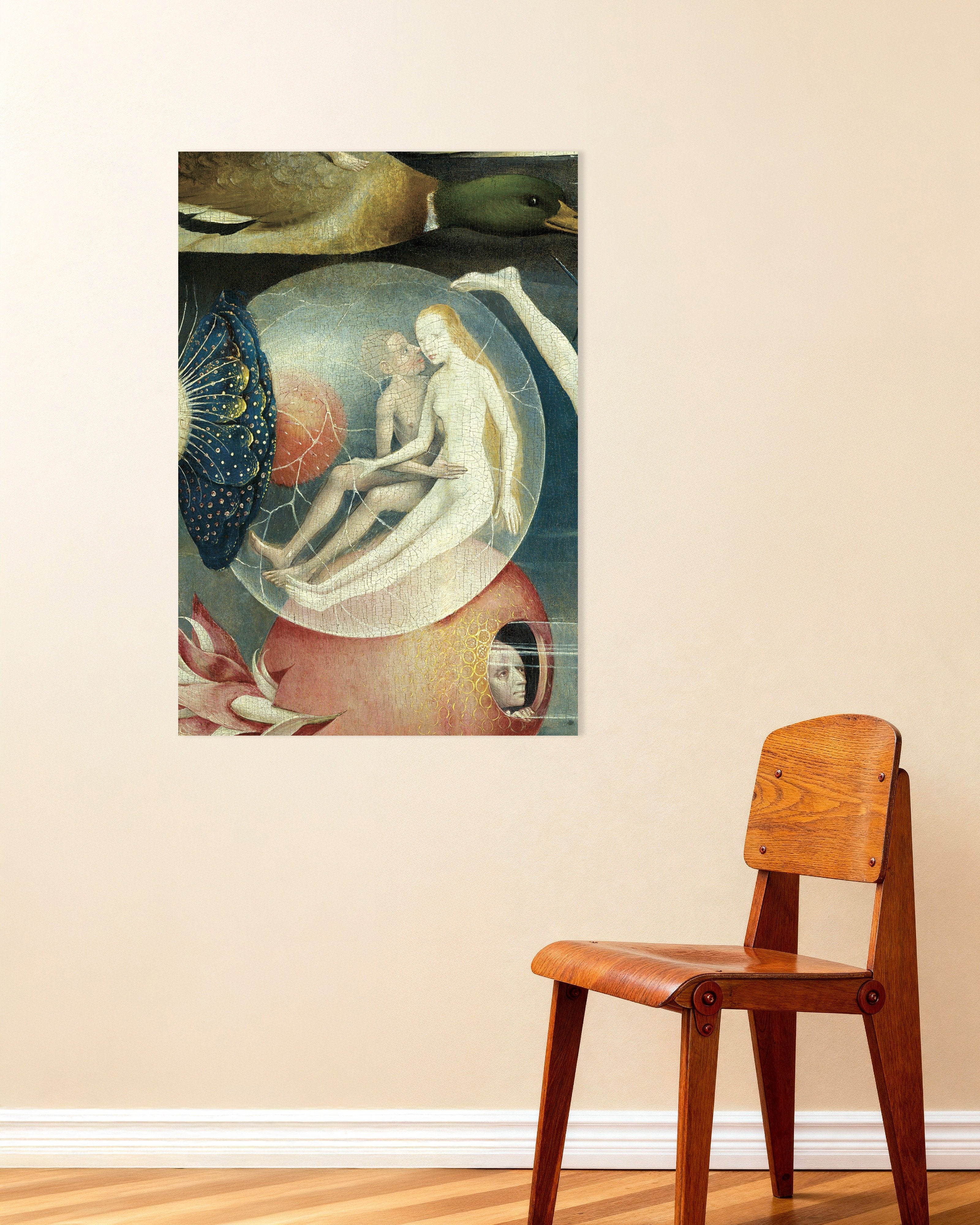 Poster of Lovers in a bubble - Detail from The Garden of Earthly Delights