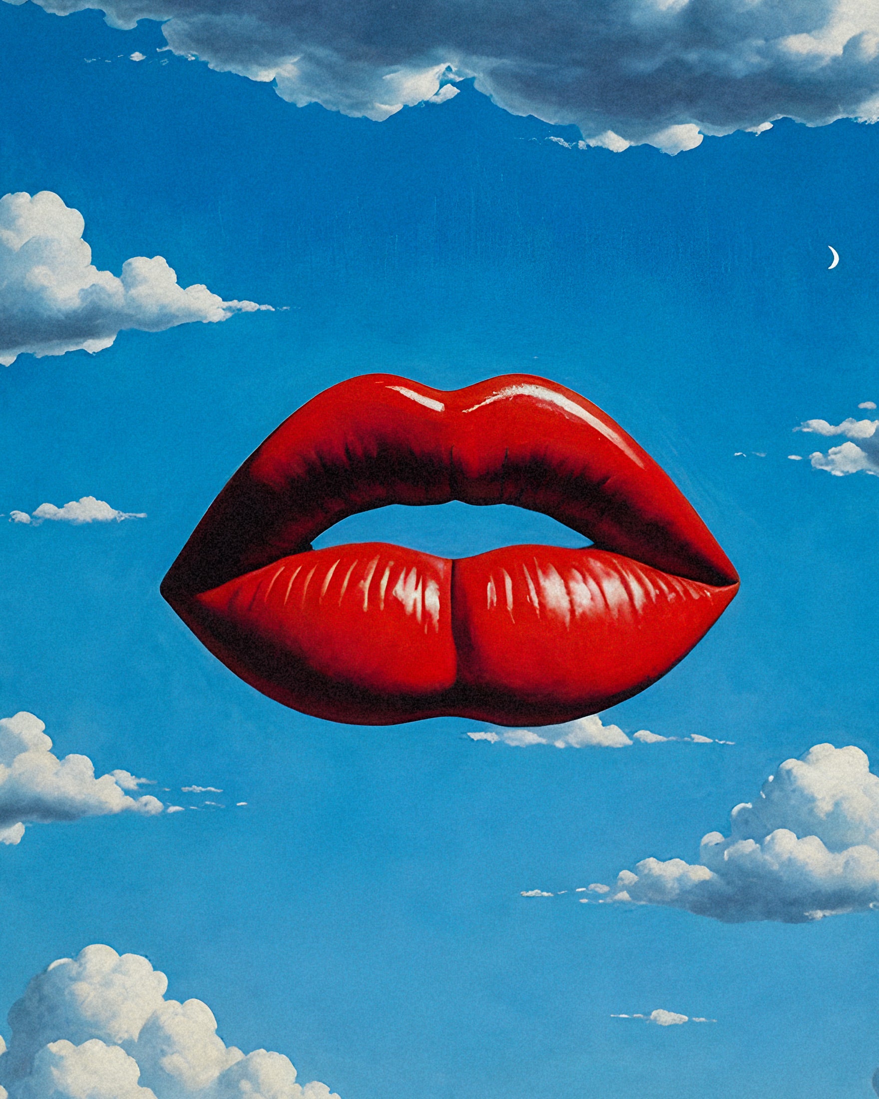 Pôster Lábios Vermelhos – Arte Surrealista Onírica Poster