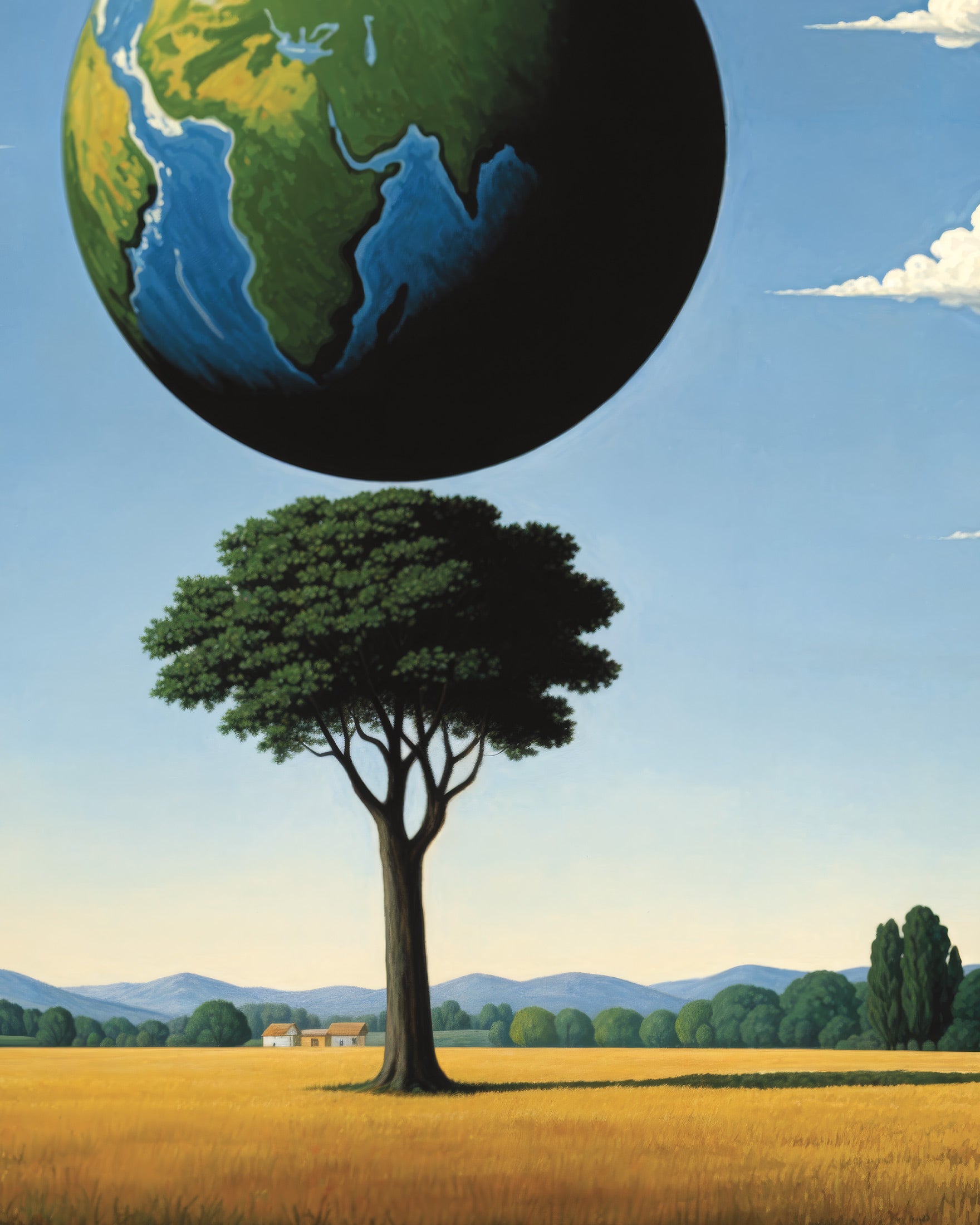 Árvore do mundo – pôster surrealista da Bélgica