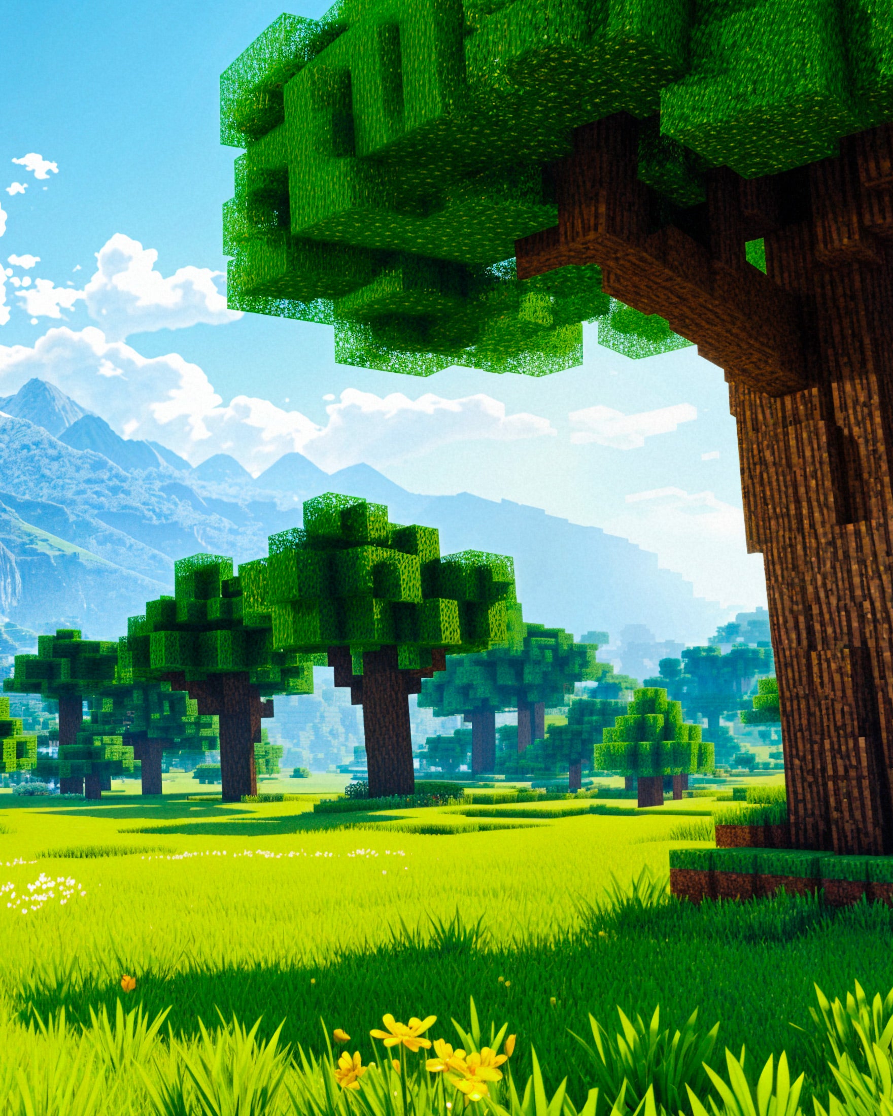 Minecraft, bela paisagem - Poster