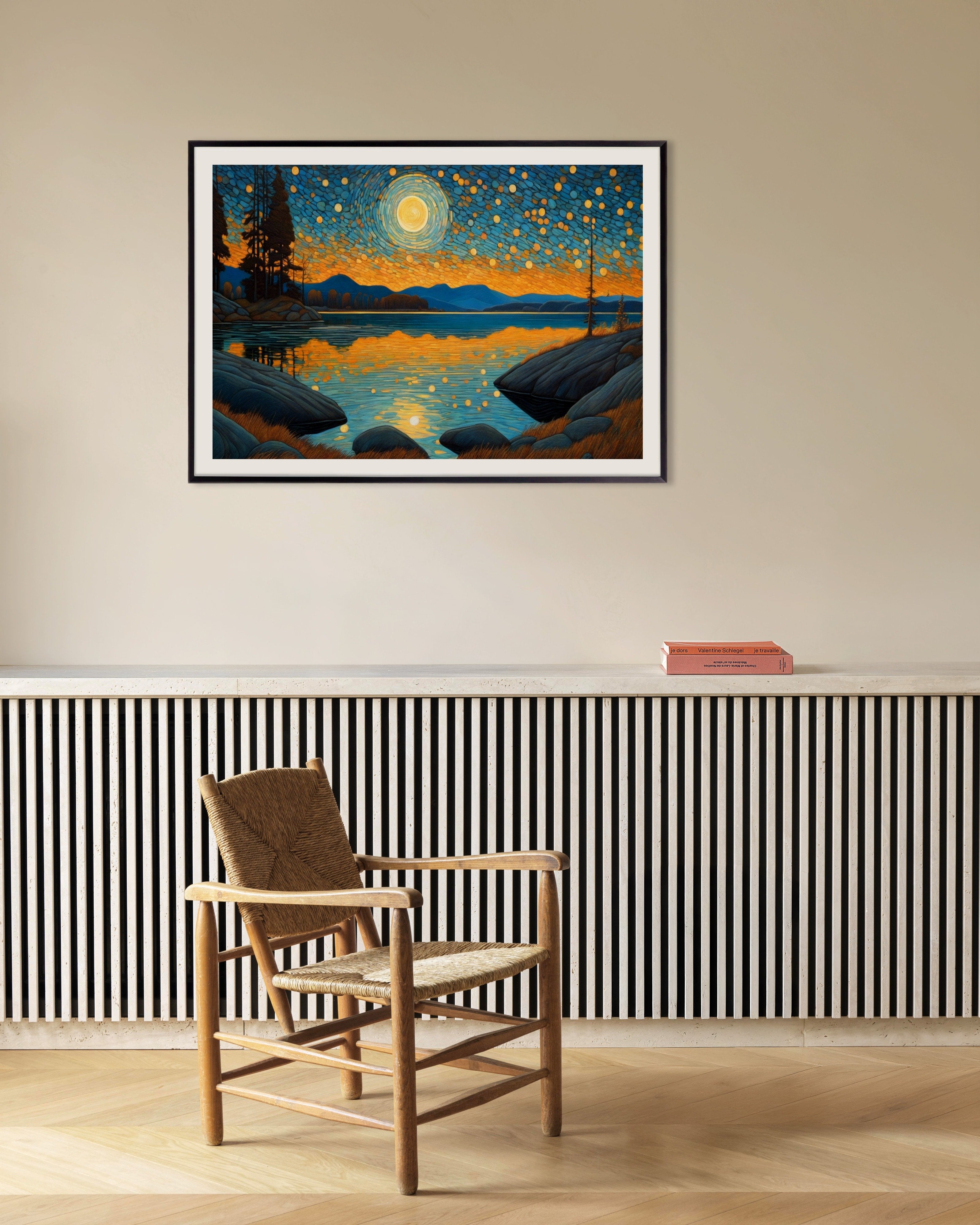 Poster of Mystical symbolism with organic shapes - Poster, with metal frame