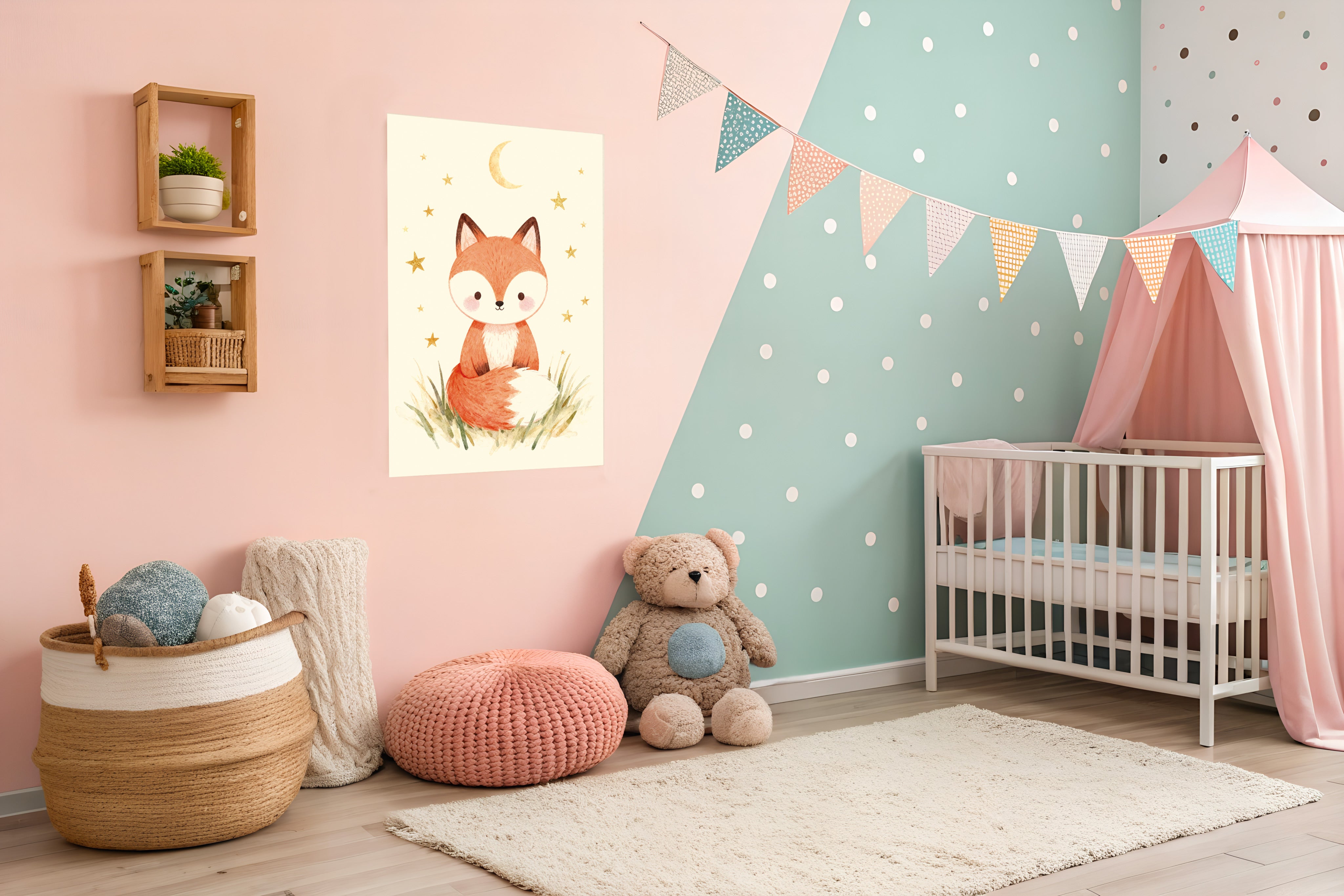 Pôster Raposa – Quadros decorativos para Quarto Infantil