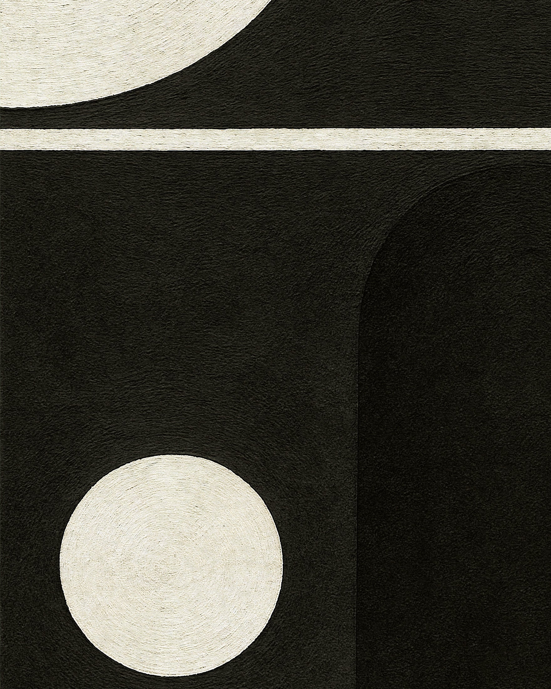 Formas em preto e branco – pôster geométrico minimalista