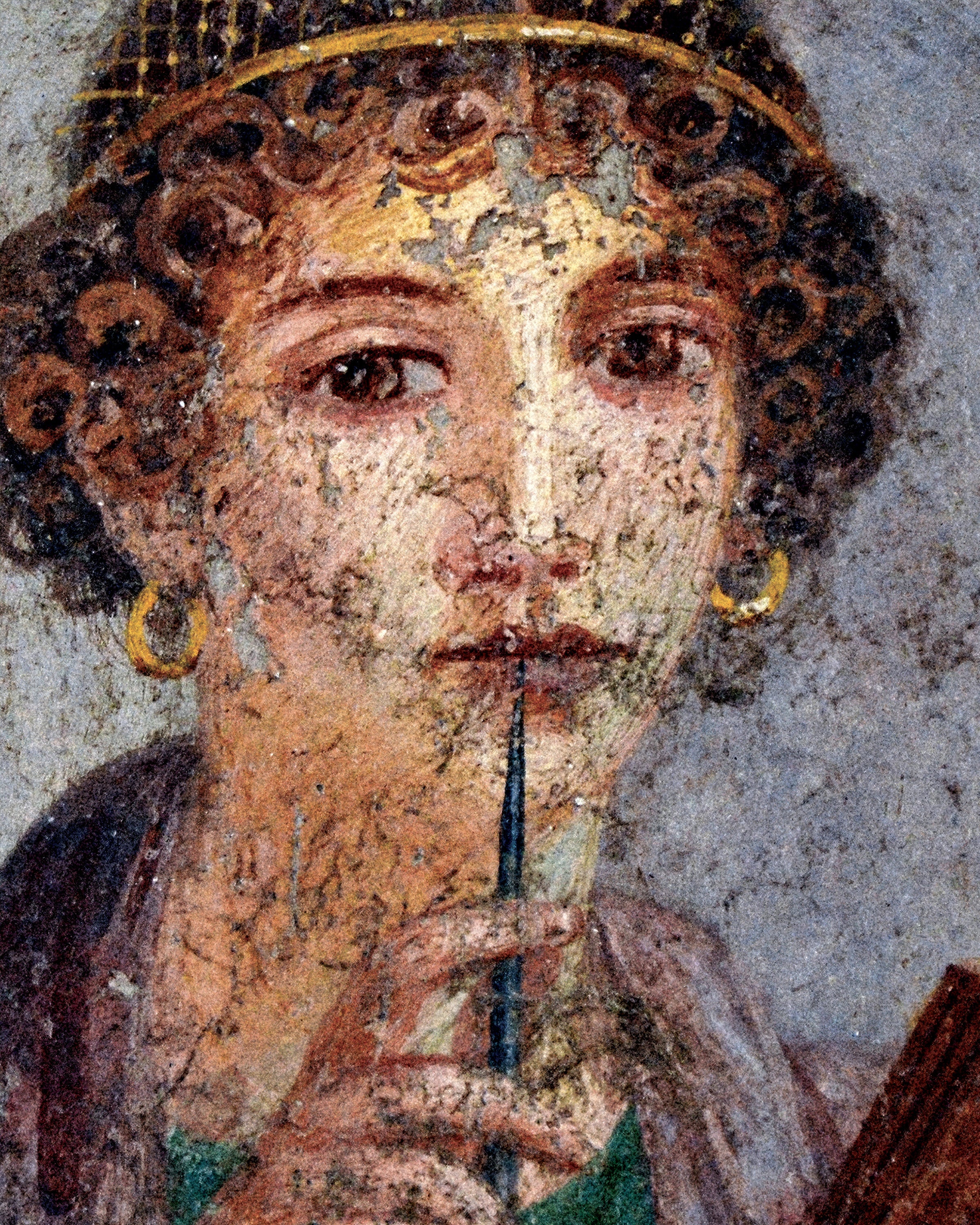 Pôster da pintura mural de Safo em Pompeia