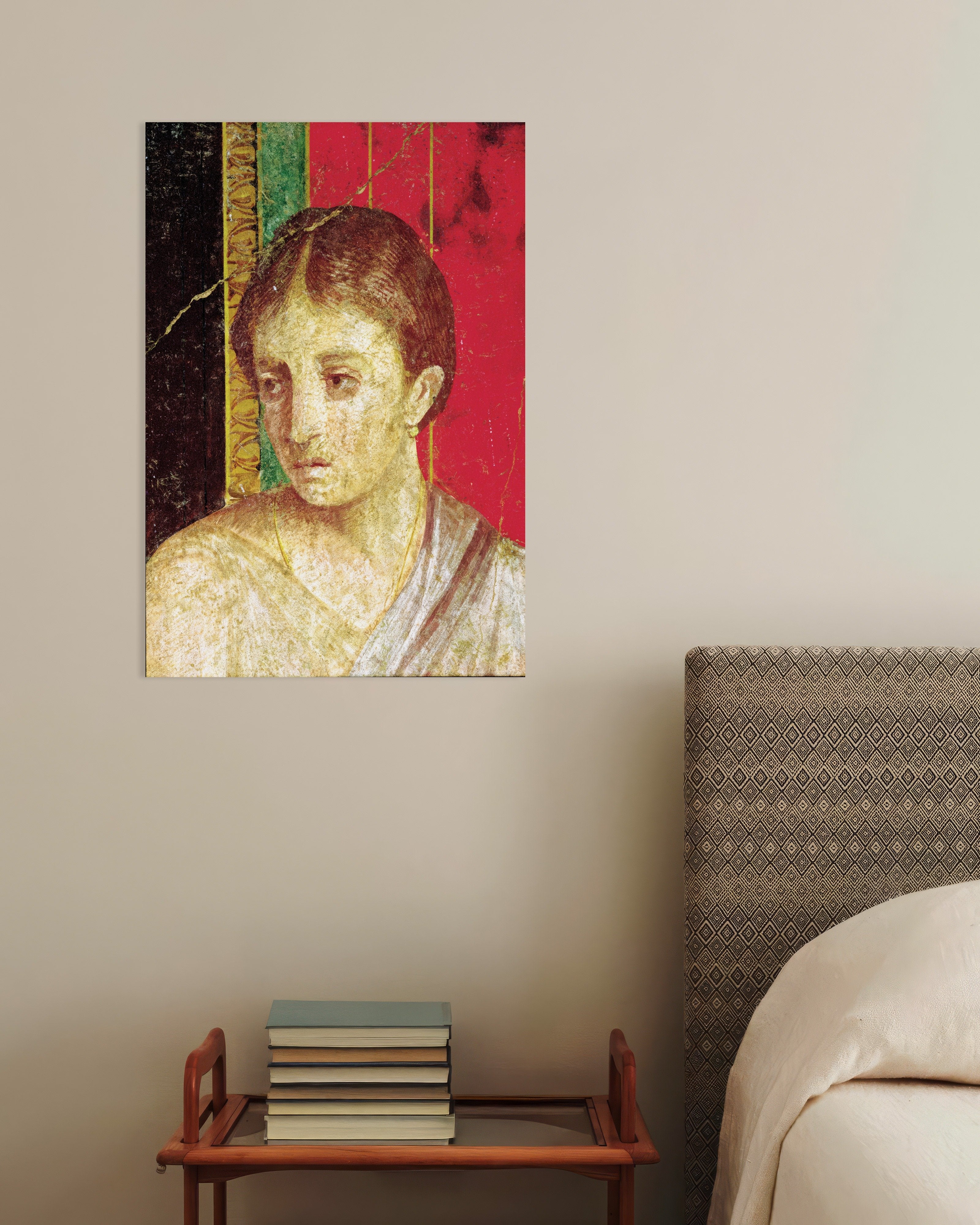 Poster of Seated mother fresco detail poster