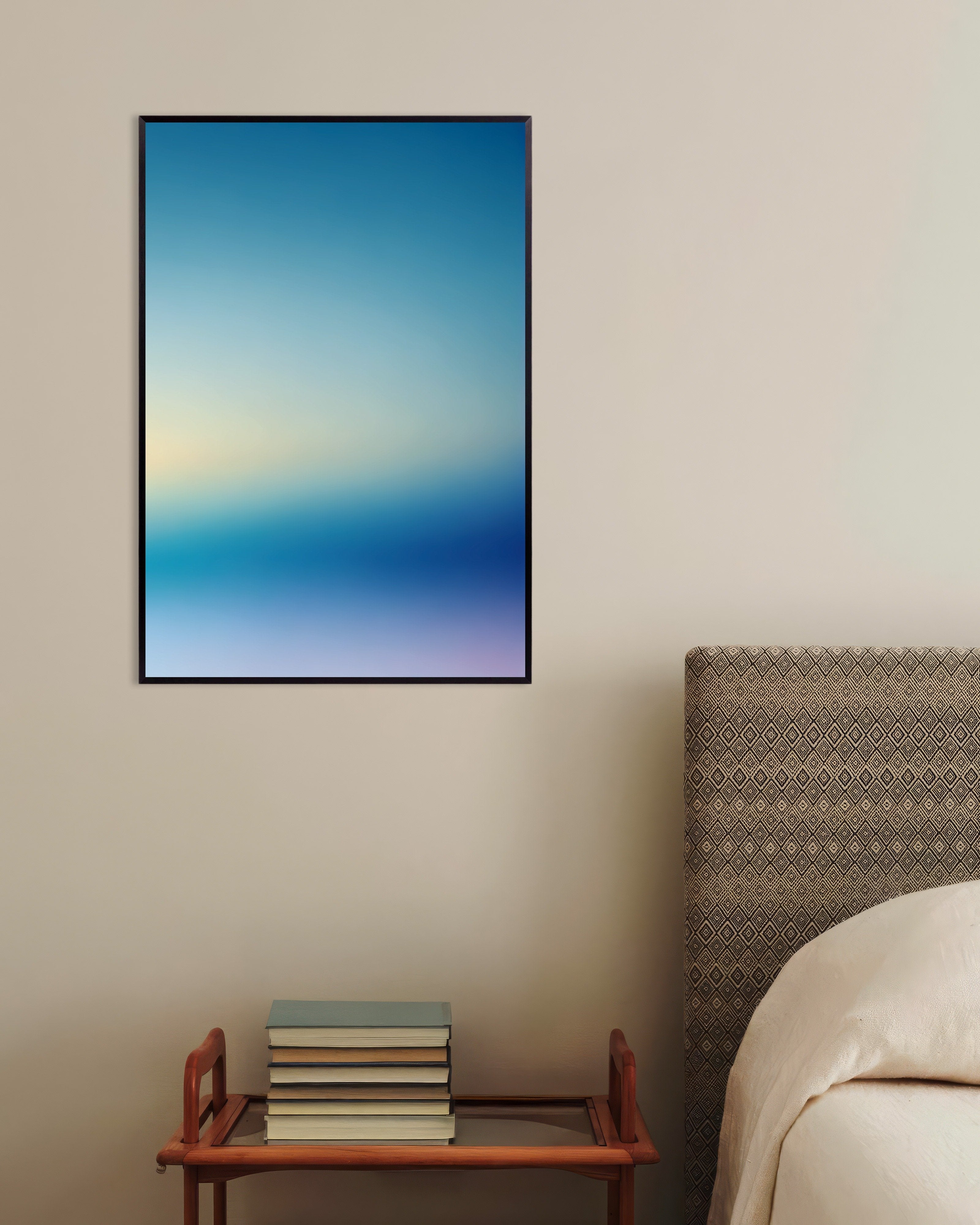 Poster of Soothing Abstract Gradients, blue sky - Poster, with metal frame