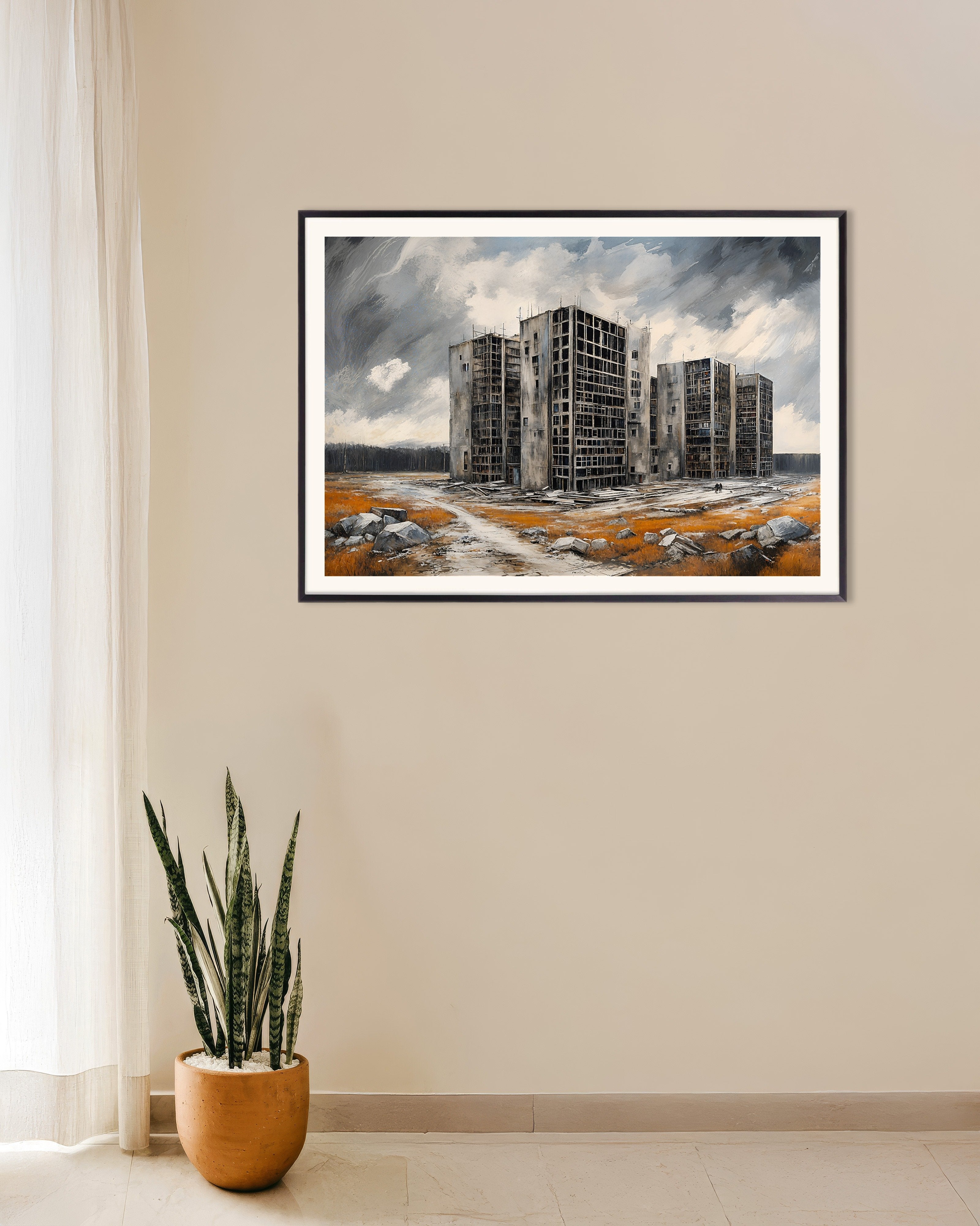 Poster of "This is what they do" – Ukraine - The Ruins - Poster, with metal frame