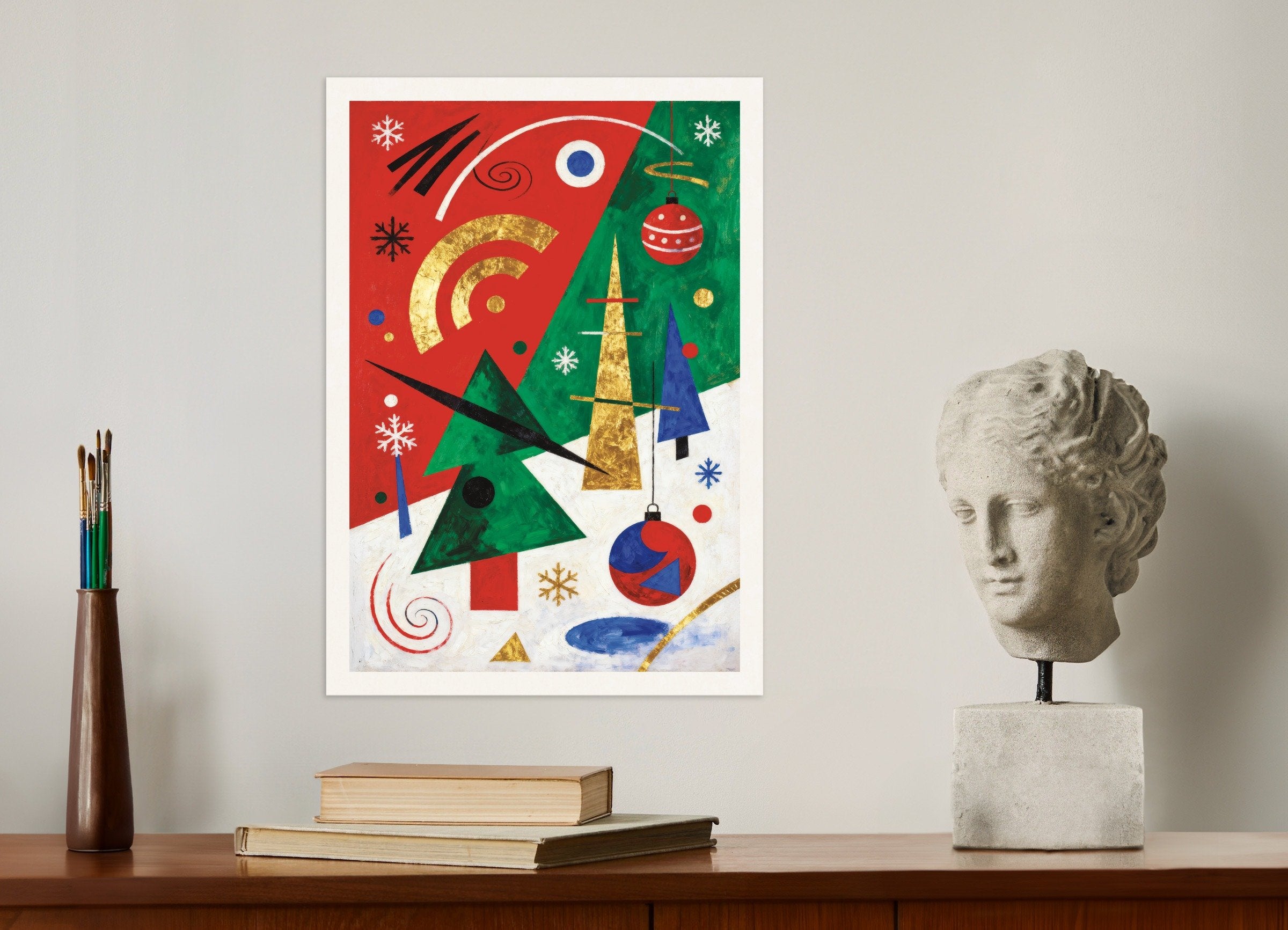 Poster of Abstract Christmas art print