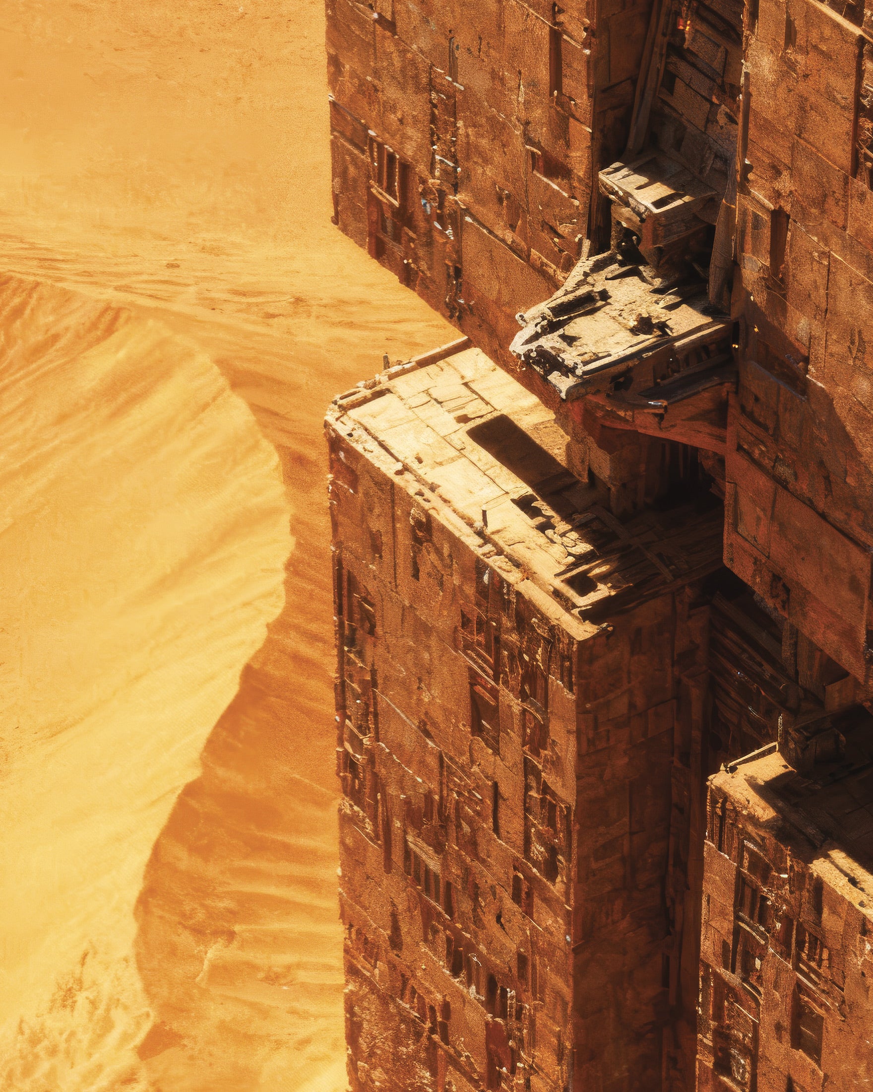 Pôster Fortaleza do Deserto, Duna, Arte impressa de Megaconstruções de Ficção Científica