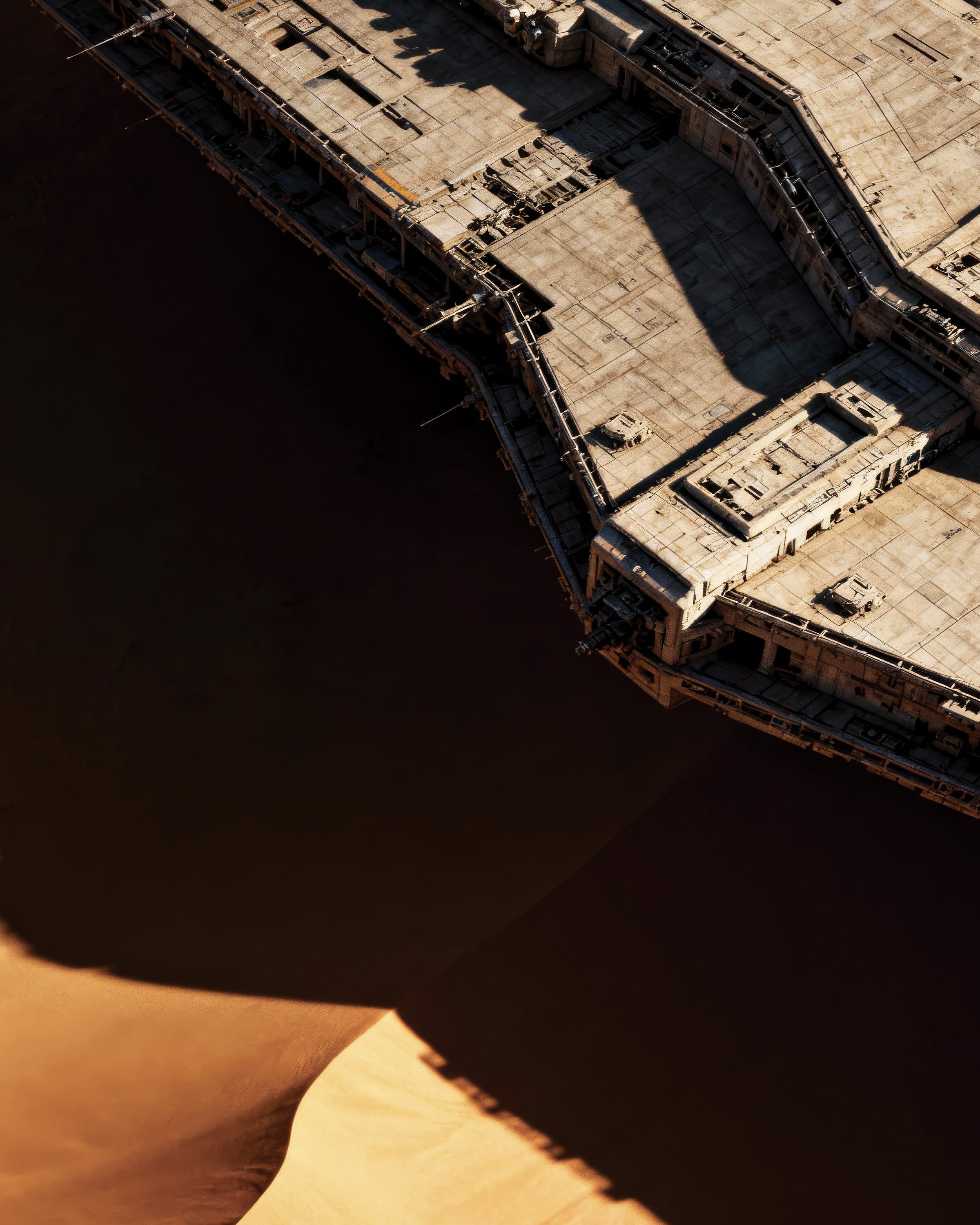 Pôster Navio do Deserto, Arte Impressa Sci-Fi Duna de Areia