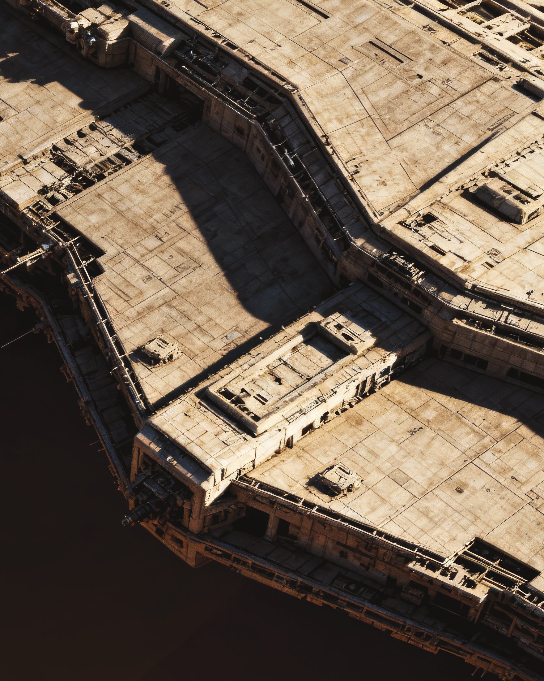 Pôster Navio do Deserto, Arte Impressa Sci-Fi Duna de Areia
