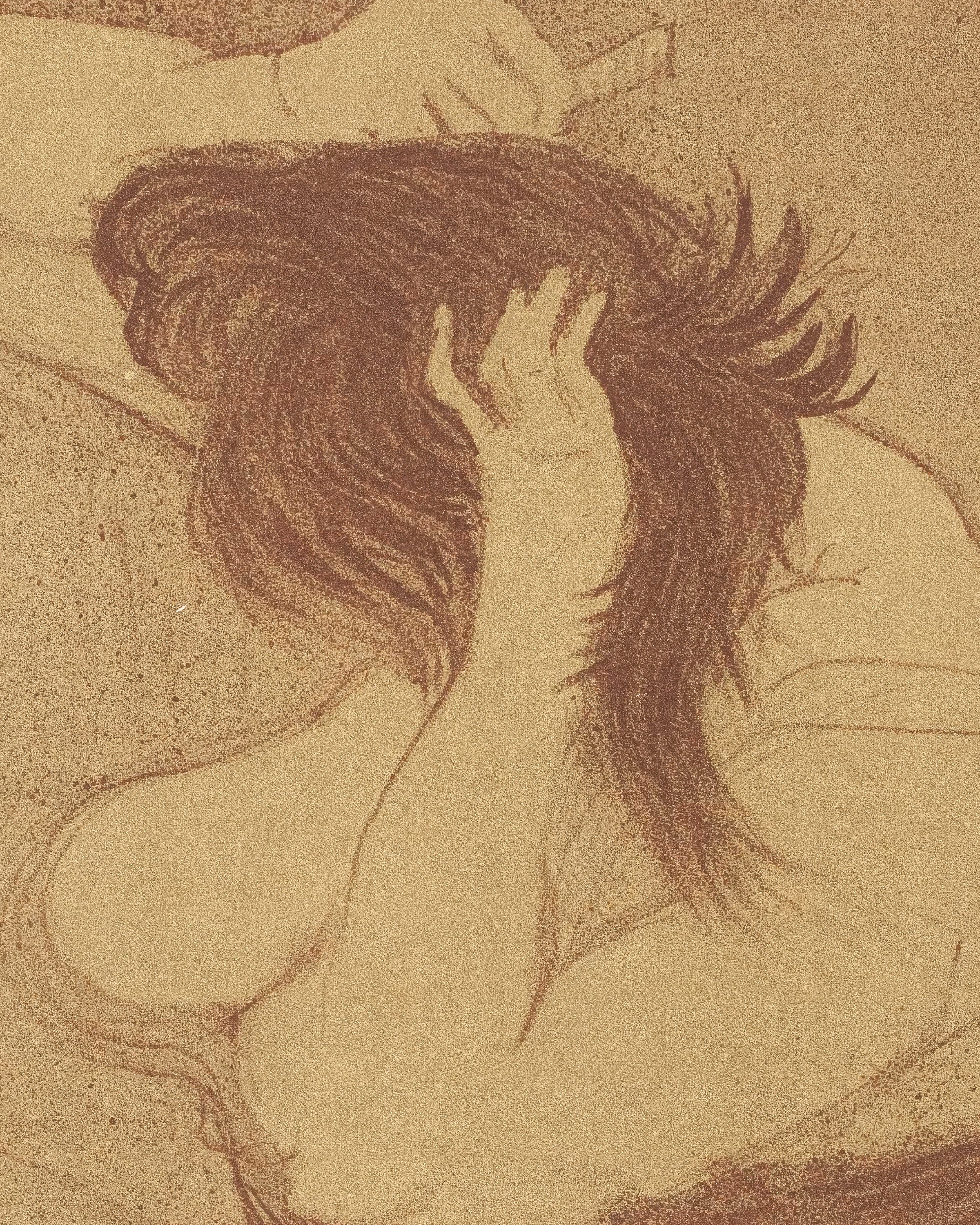 Pôster Mulher penteando o cabelo (Femme qui se peigne) (1896) de Henri de Toulouse-Lautrec