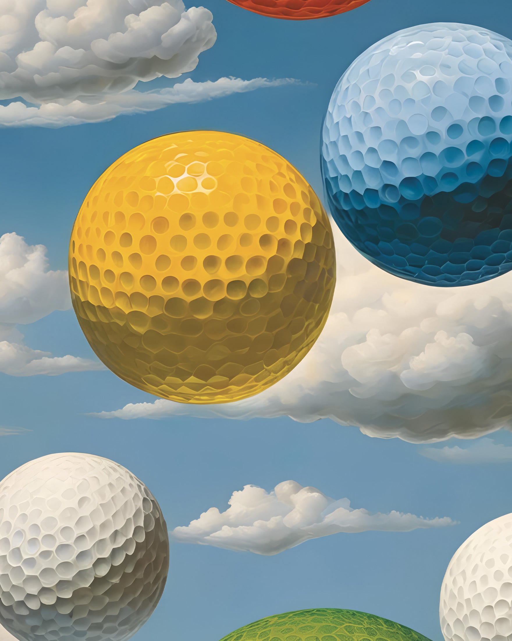 Mundos do golfe – Pôster céu fora do comum