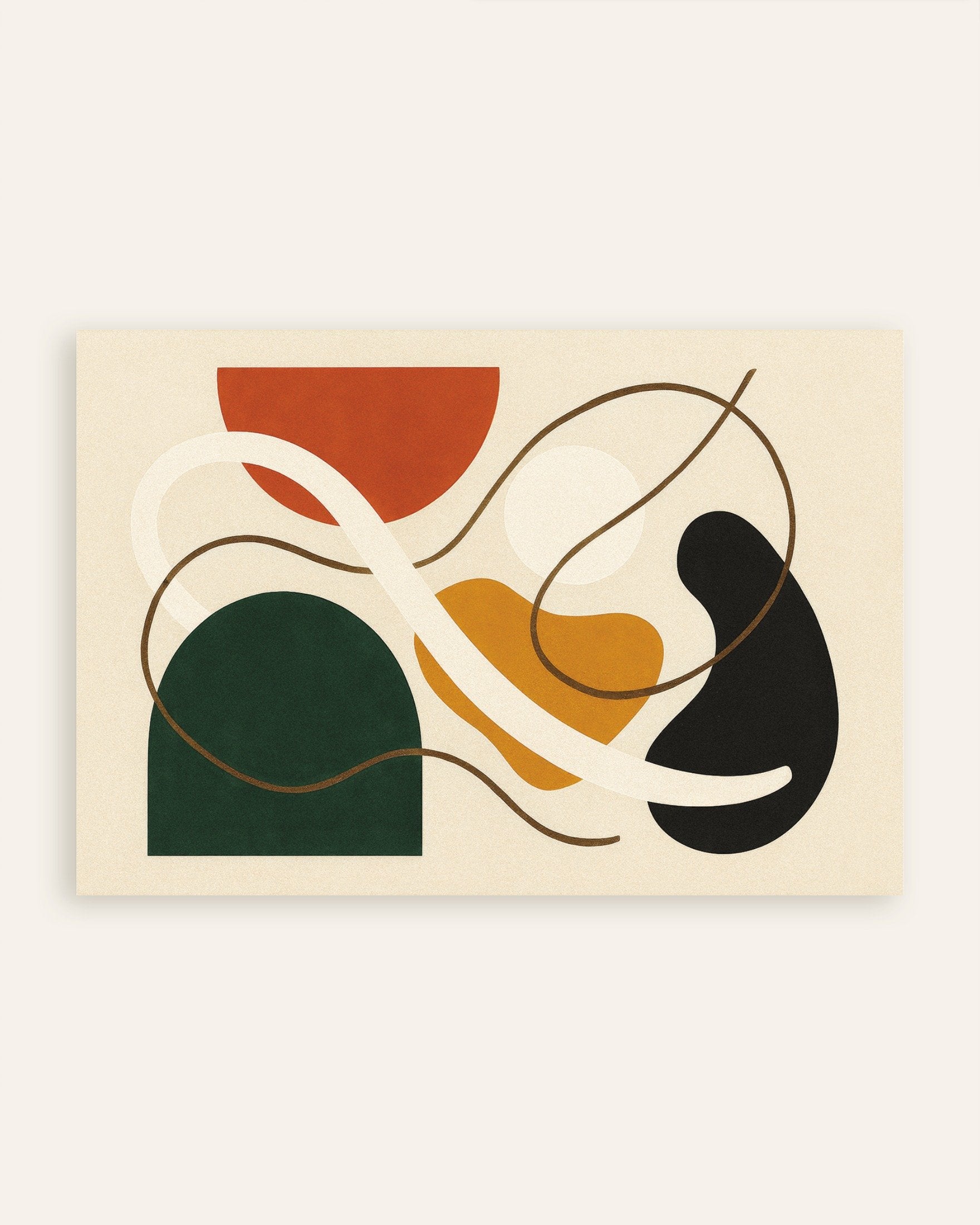 Poster of Inflections 03 – abstract composition with bold forms Poster, thumbnail