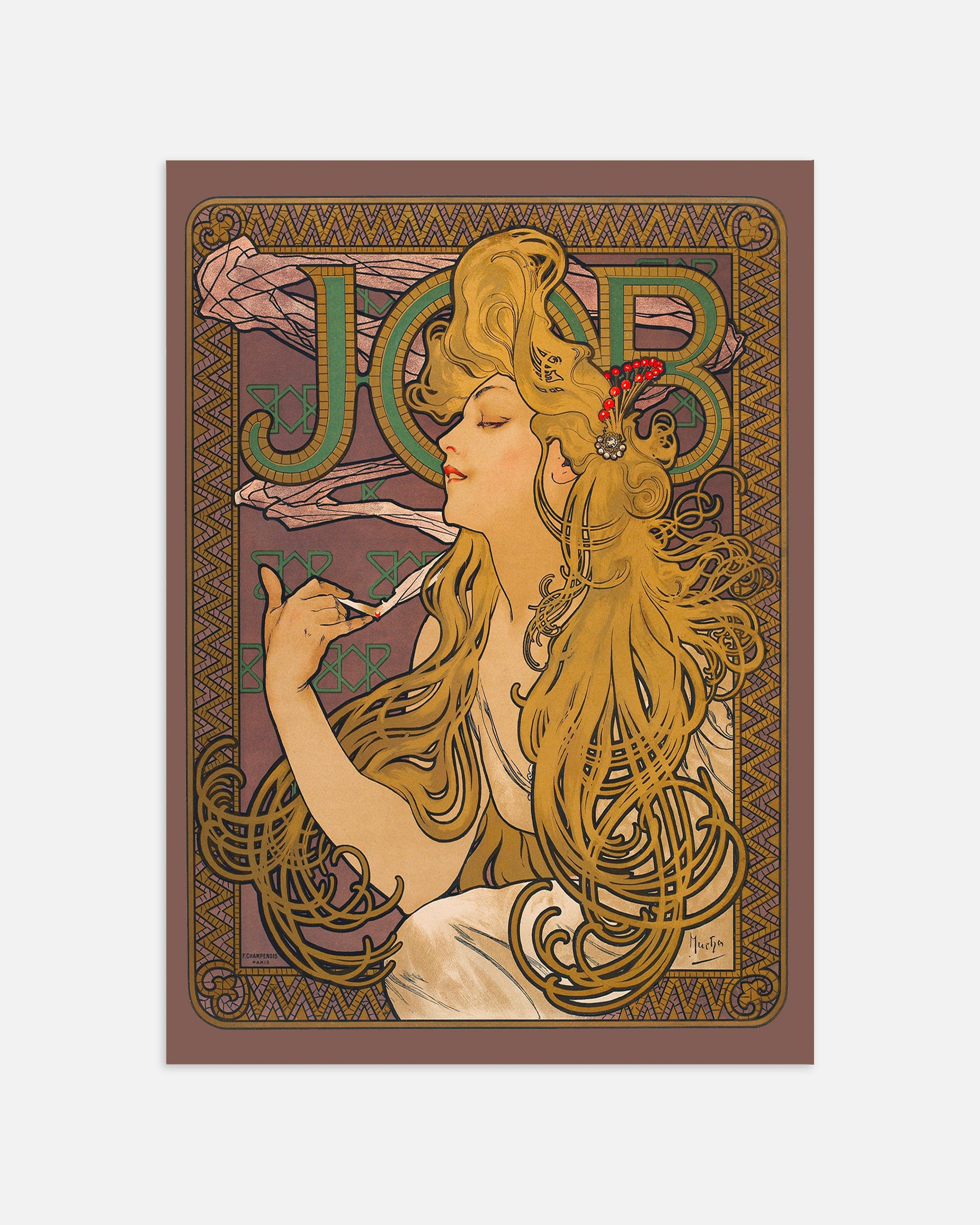 Trabalho (1896) de Alfons Mucha - Poster