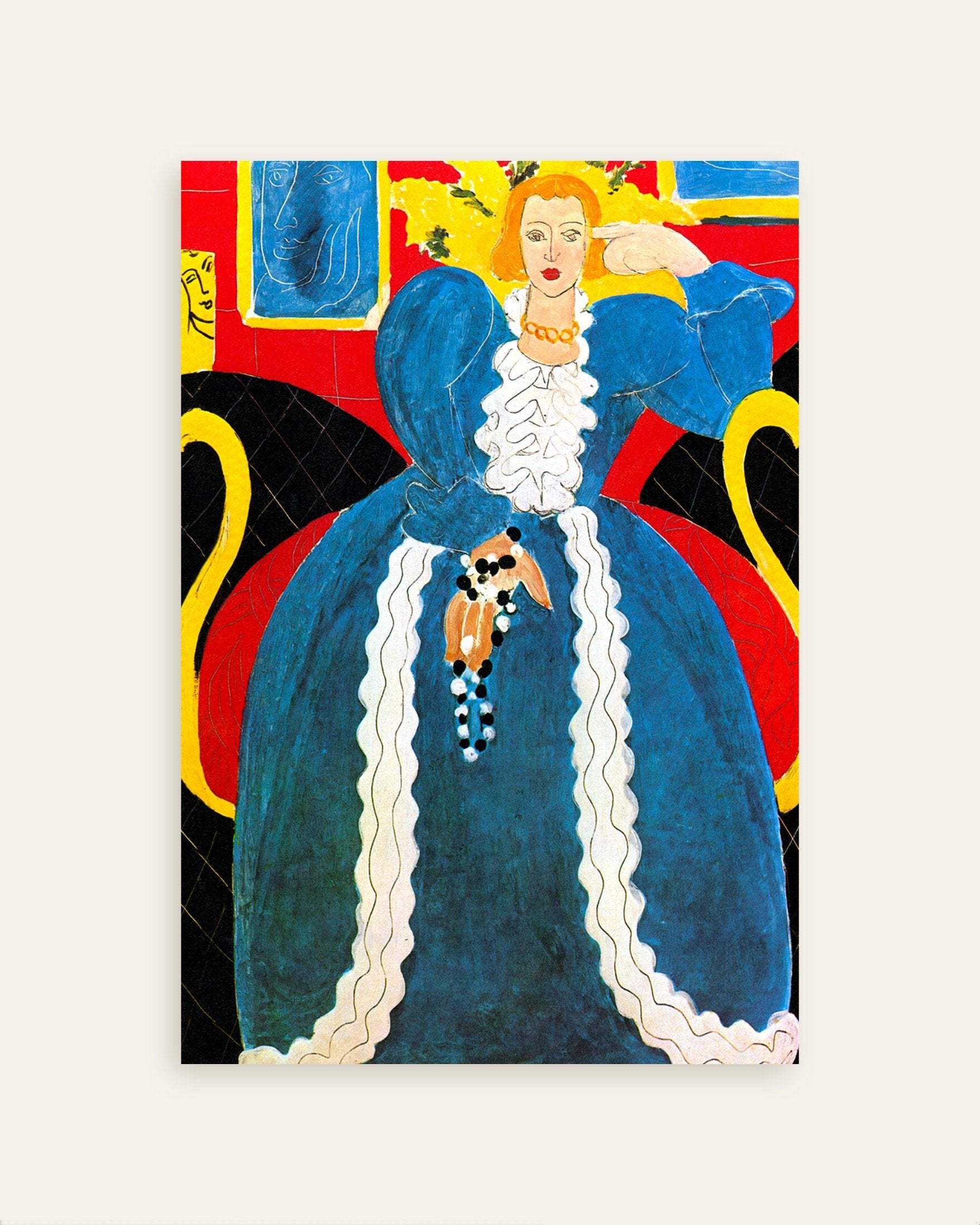 Poster of Lady in blue (1937) by Henri Matisse, thumbnail
