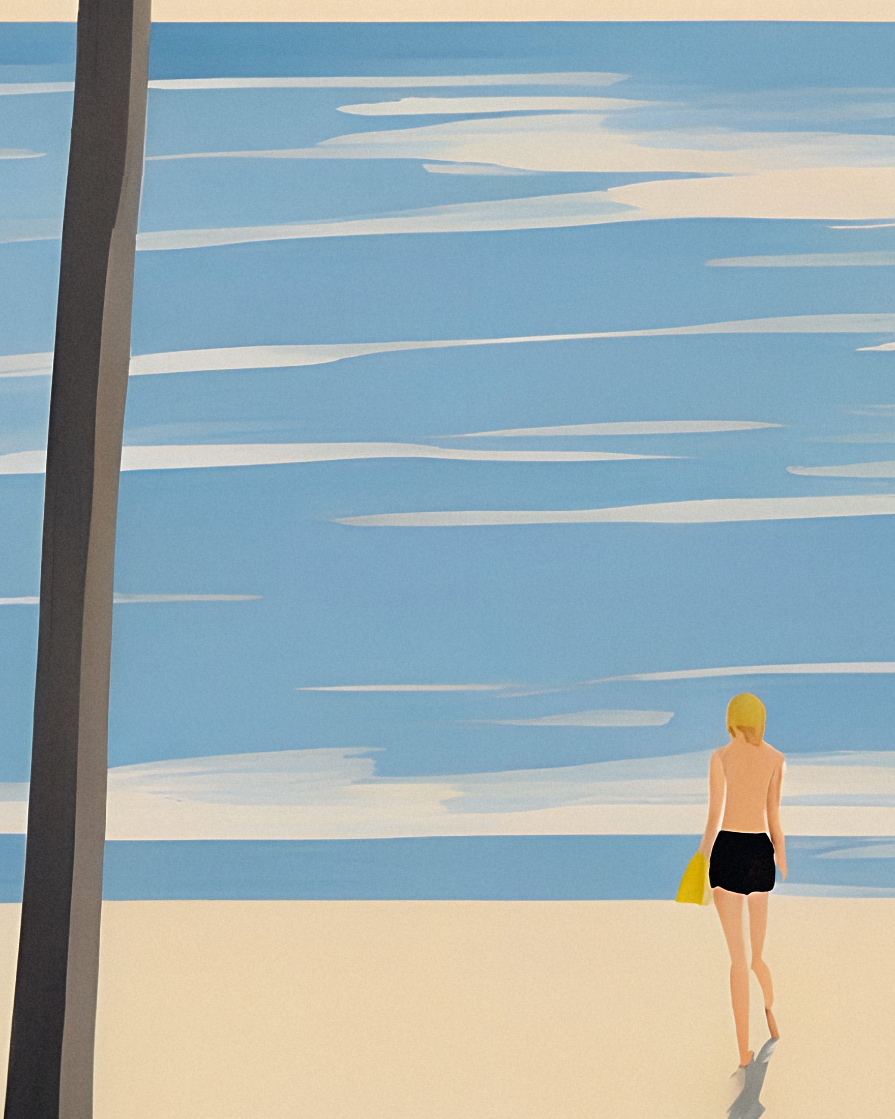 Dias Lindos na Praia - Impressão de Arte Paraíso das Palmeiras Poster