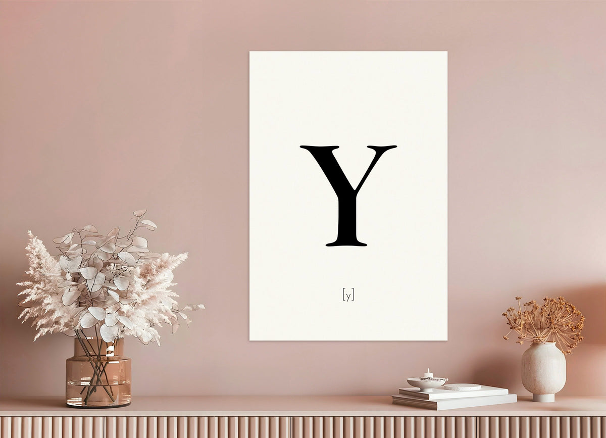 Letra Y - Pôster | Quadro decorativo de parede | Posterscape