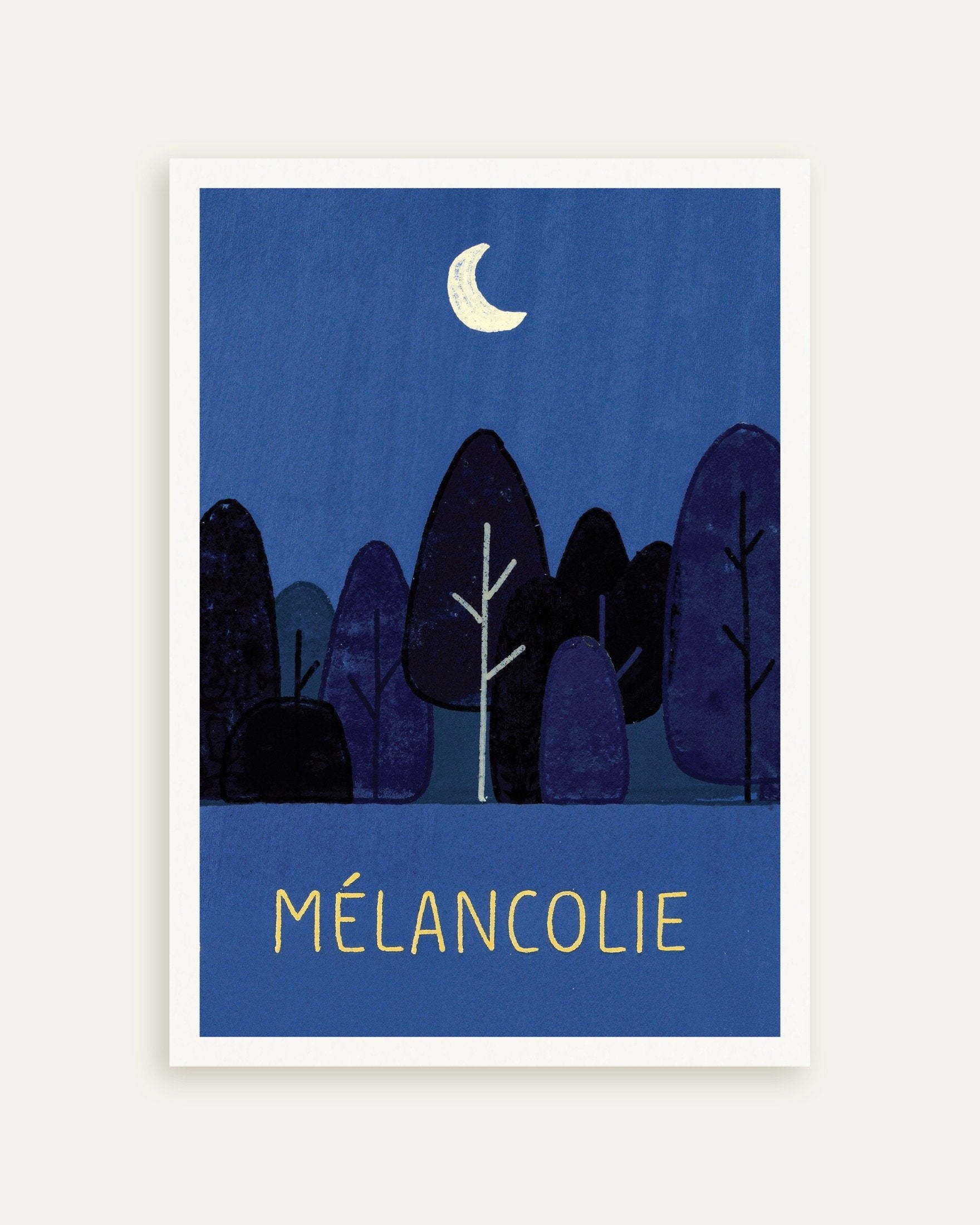 Poster of Mélancolie Moonlit Forest Poster, thumbnail