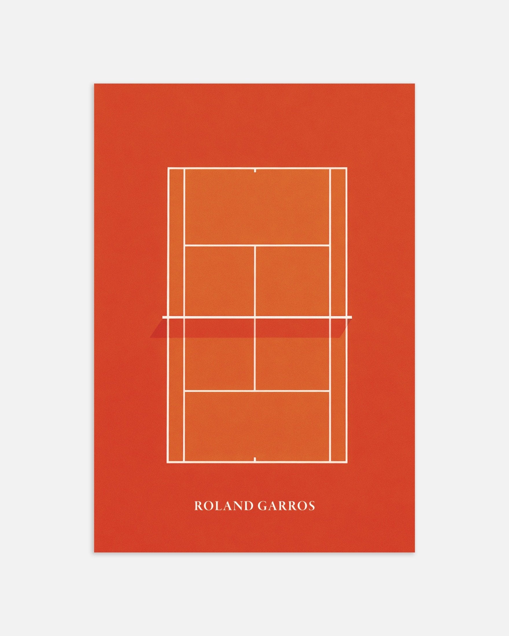 Poster of Roland Garros poster – Clay court tennis art print, thumbnail