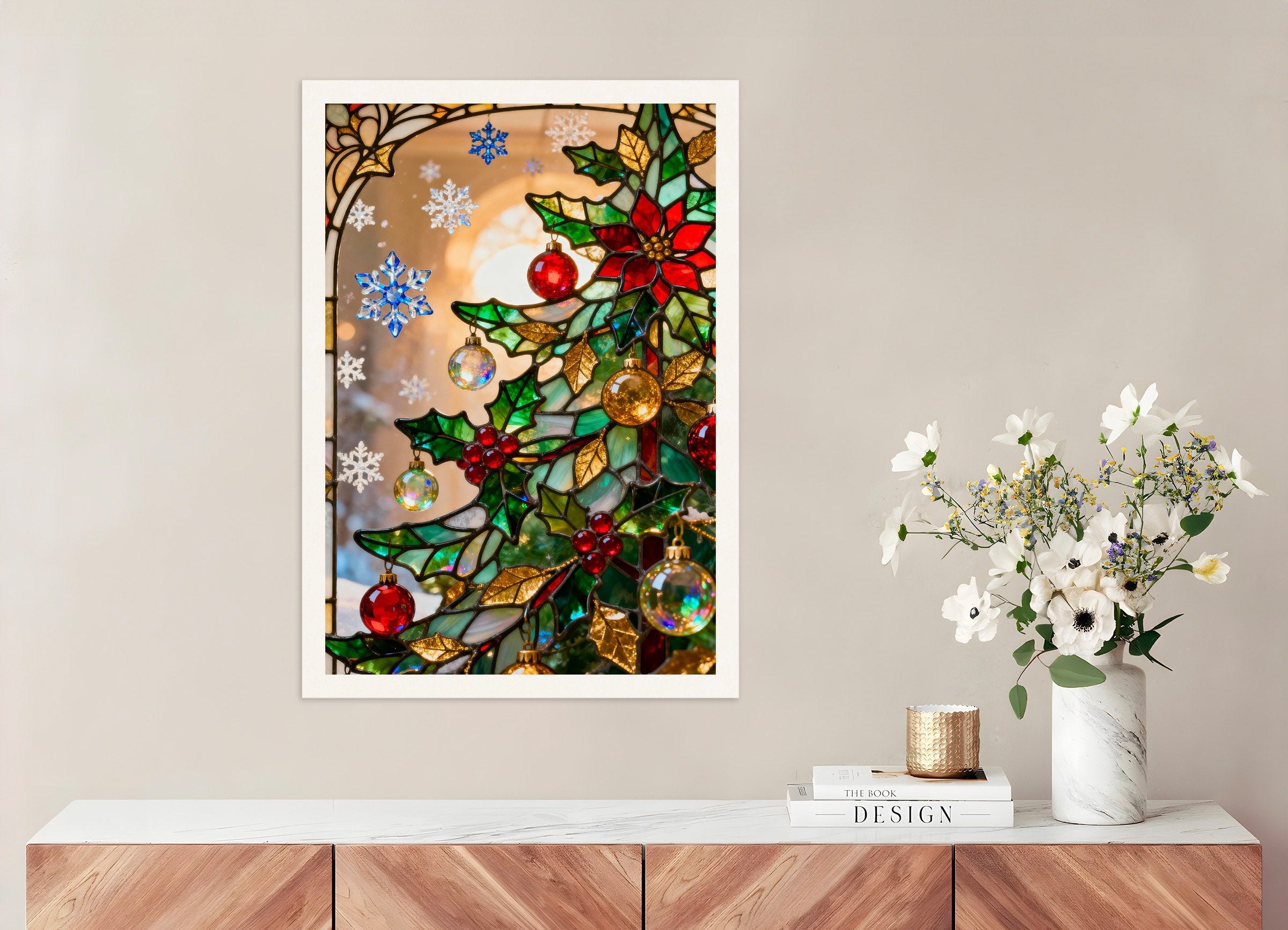 Poster of Stained glass Christmas tree poster