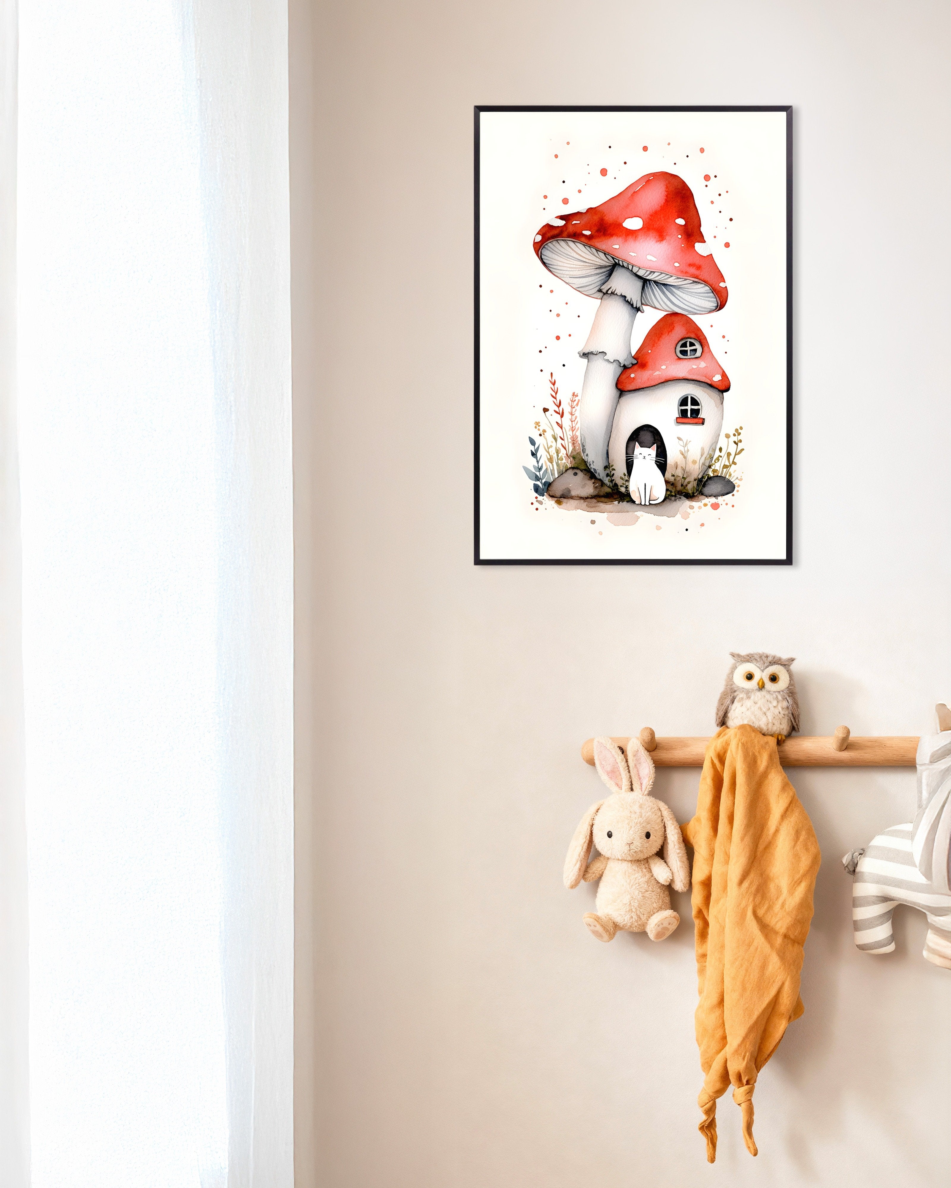 Poster of The Mushroom House 03 - Poster, with metal frame